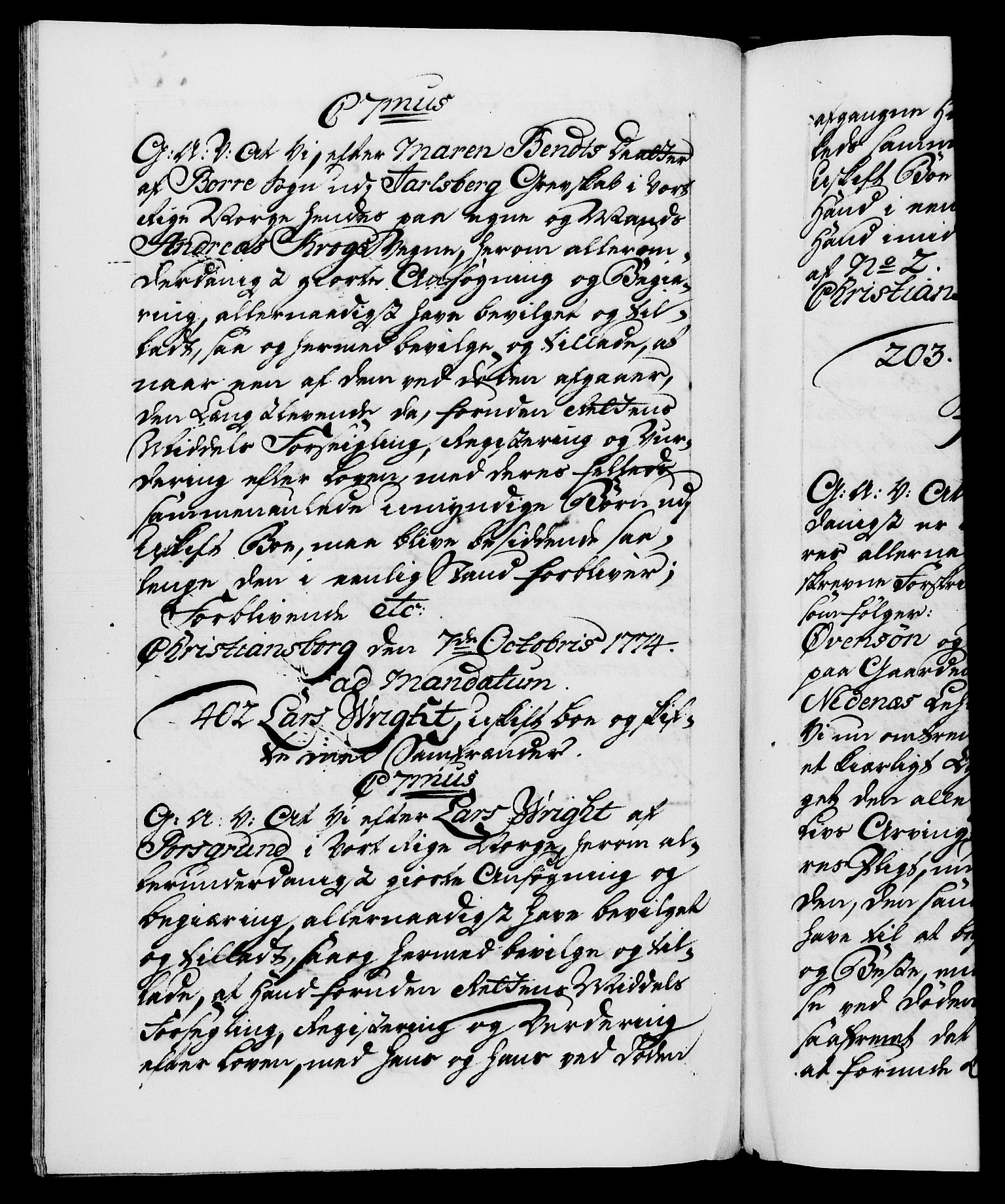 Danske Kanselli 1572-1799, AV/RA-EA-3023/F/Fc/Fca/Fcaa/L0046: Norske registre, 1773-1775, p. 561b