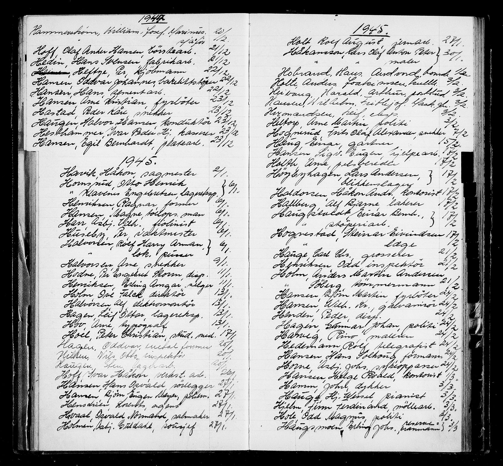 Oslo byfogd avd. I, AV/SAO-A-10220/L/La/L0006: Vigselsregister, 1943-1946, p. 53