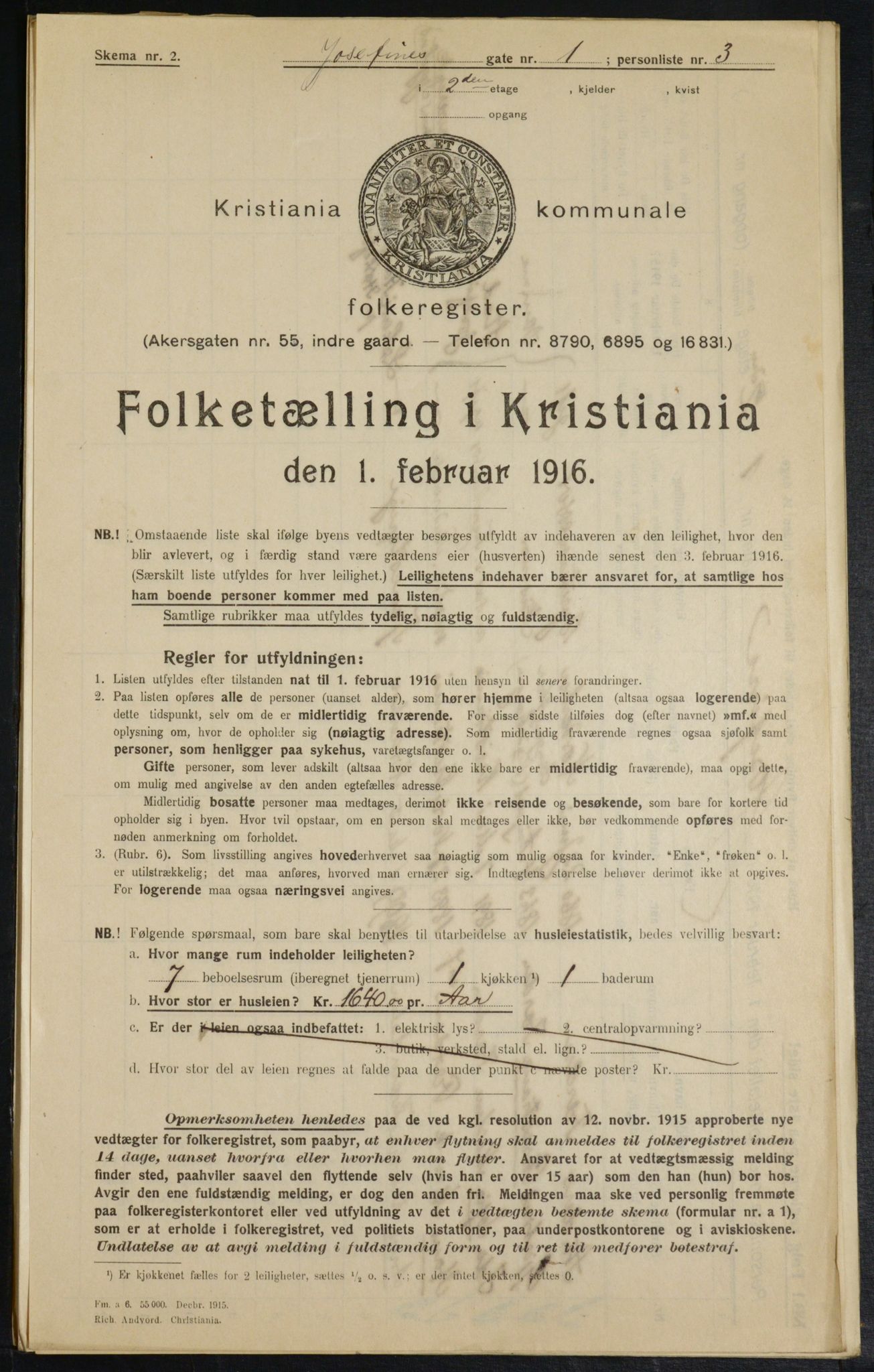 OBA, Municipal Census 1916 for Kristiania, 1916, p. 48424