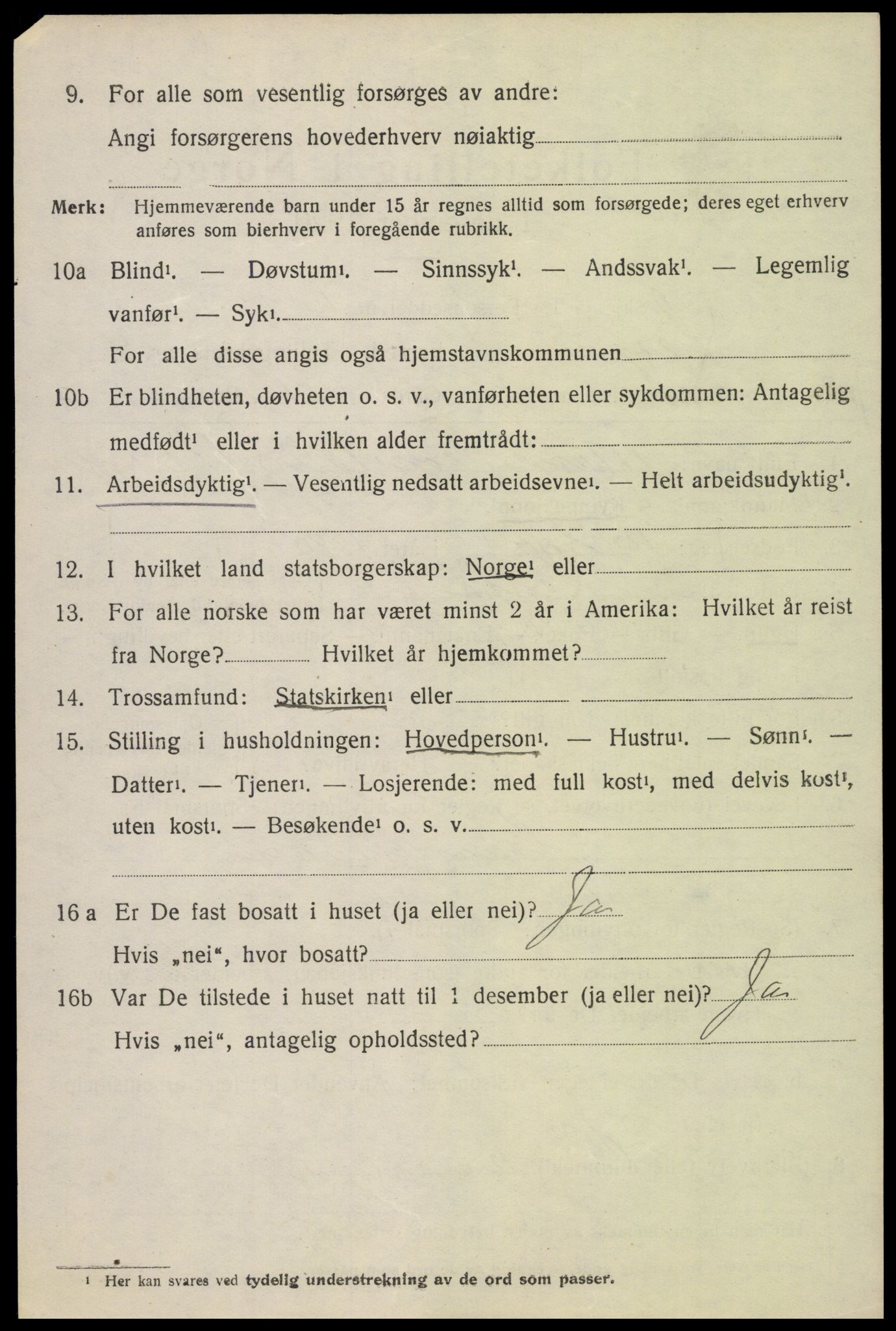 SAH, 1920 census for Lesja, 1920, p. 2523