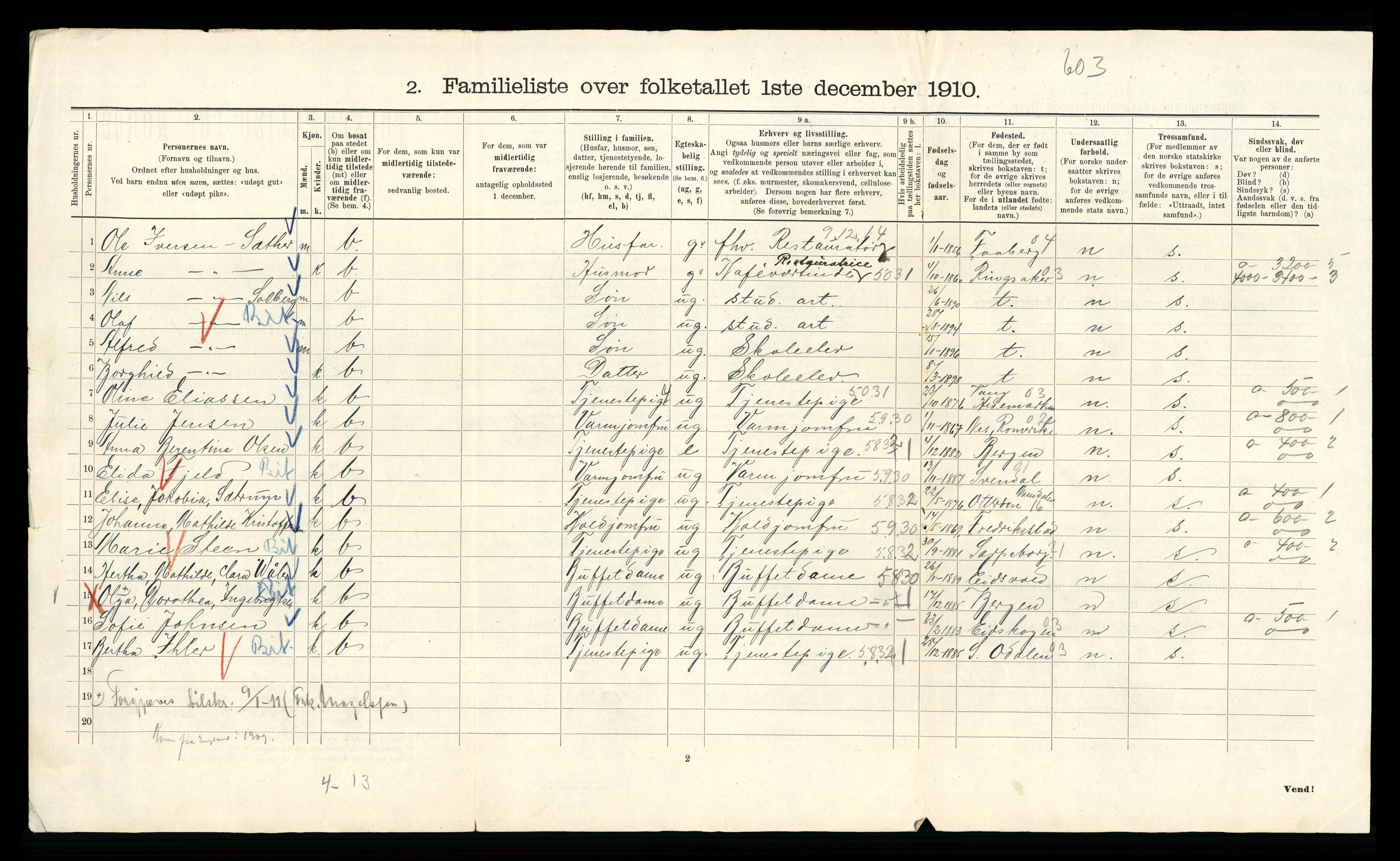 RA, 1910 census for Kristiania, 1910, p. 29628