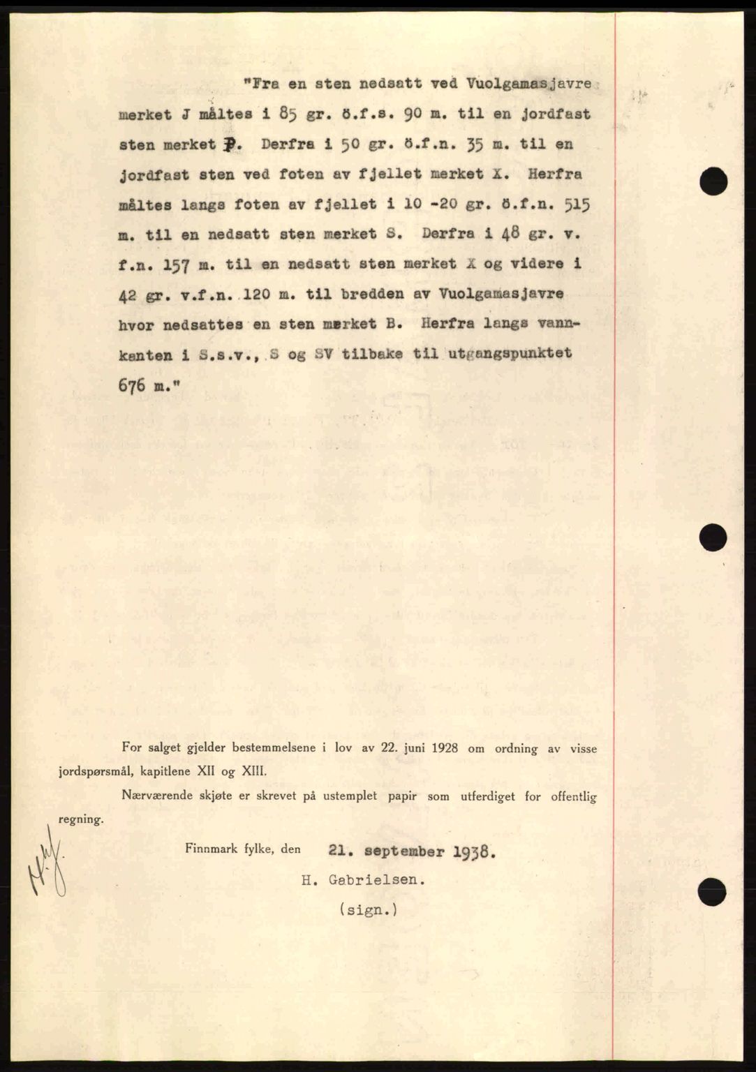 Alta fogderi/sorenskriveri, SATØ/SATØ-5/1/K/Kd/L0031pantebok: Mortgage book no. 31, 1938-1939, Diary no: : 650/1938