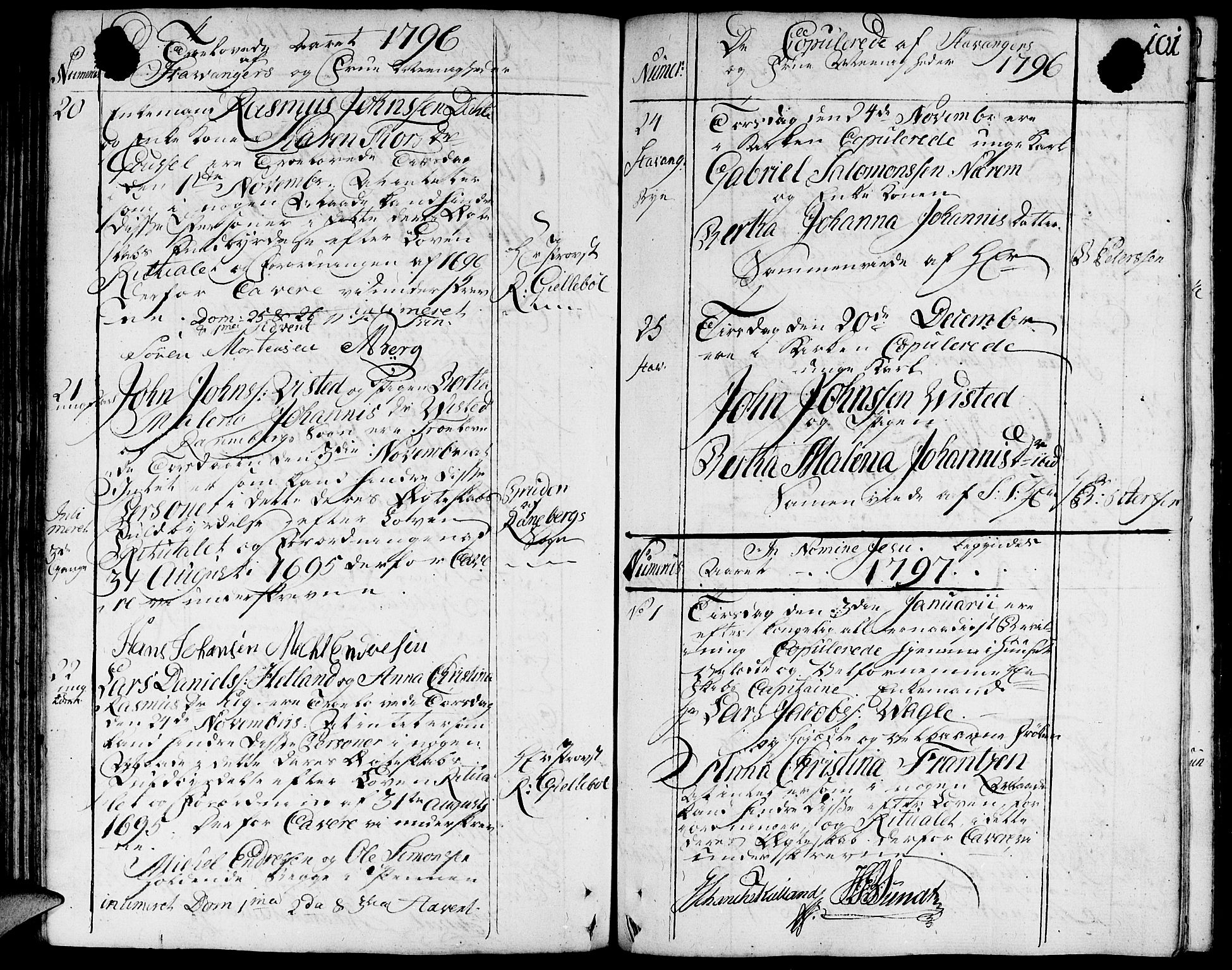 Domkirken sokneprestkontor, SAST/A-101812/001/30/30BA/L0006: Parish register (official) no. A 6, 1783-1815, p. 101
