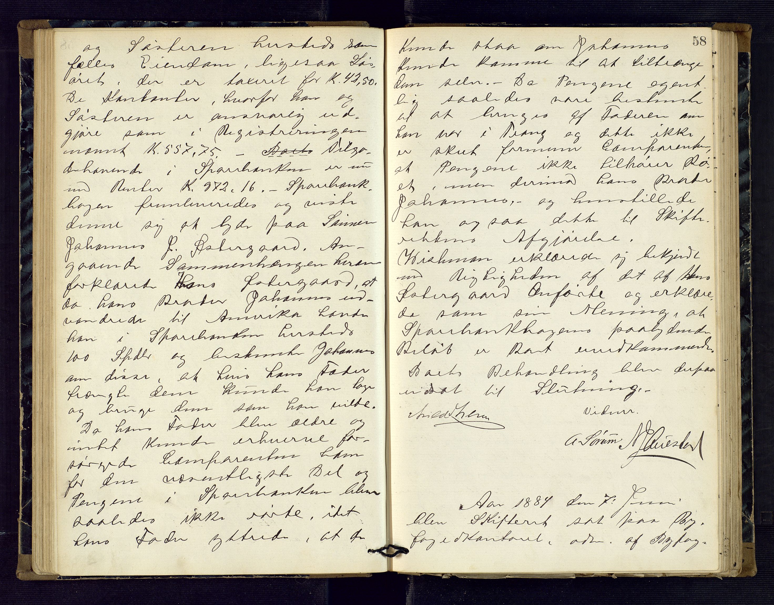 Risør byfogd, AV/SAK-1222-0005/H/Hc/L0004: Skifteprotokoll nr. 3B, 1882-1886, p. 58