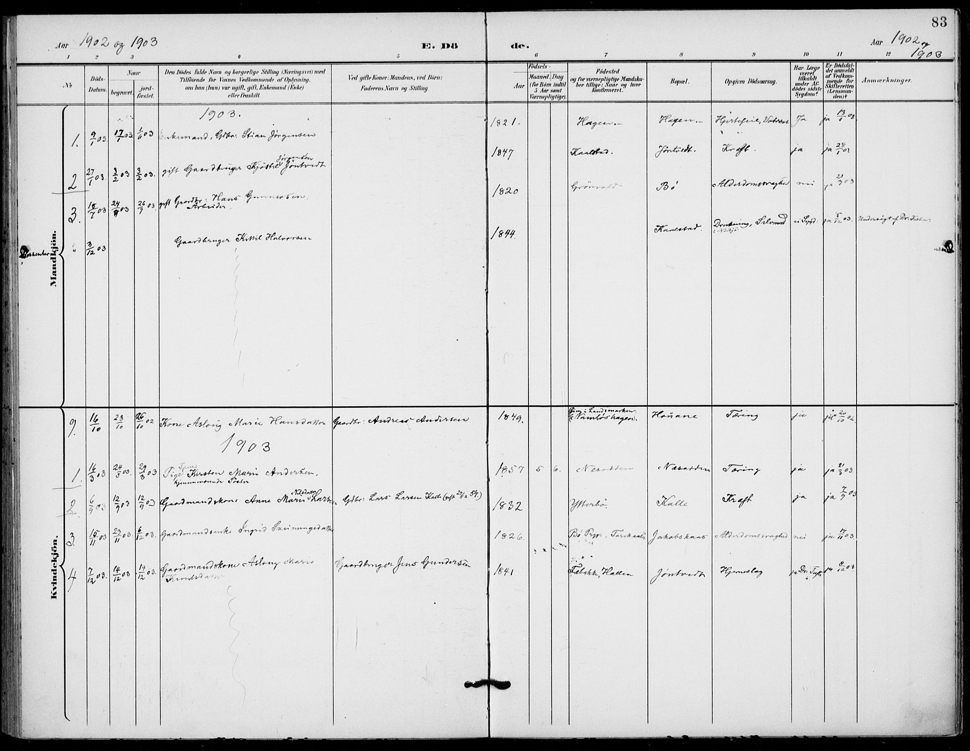 Holla kirkebøker, AV/SAKO-A-272/F/Fa/L0011: Parish register (official) no. 11, 1897-1928, p. 83