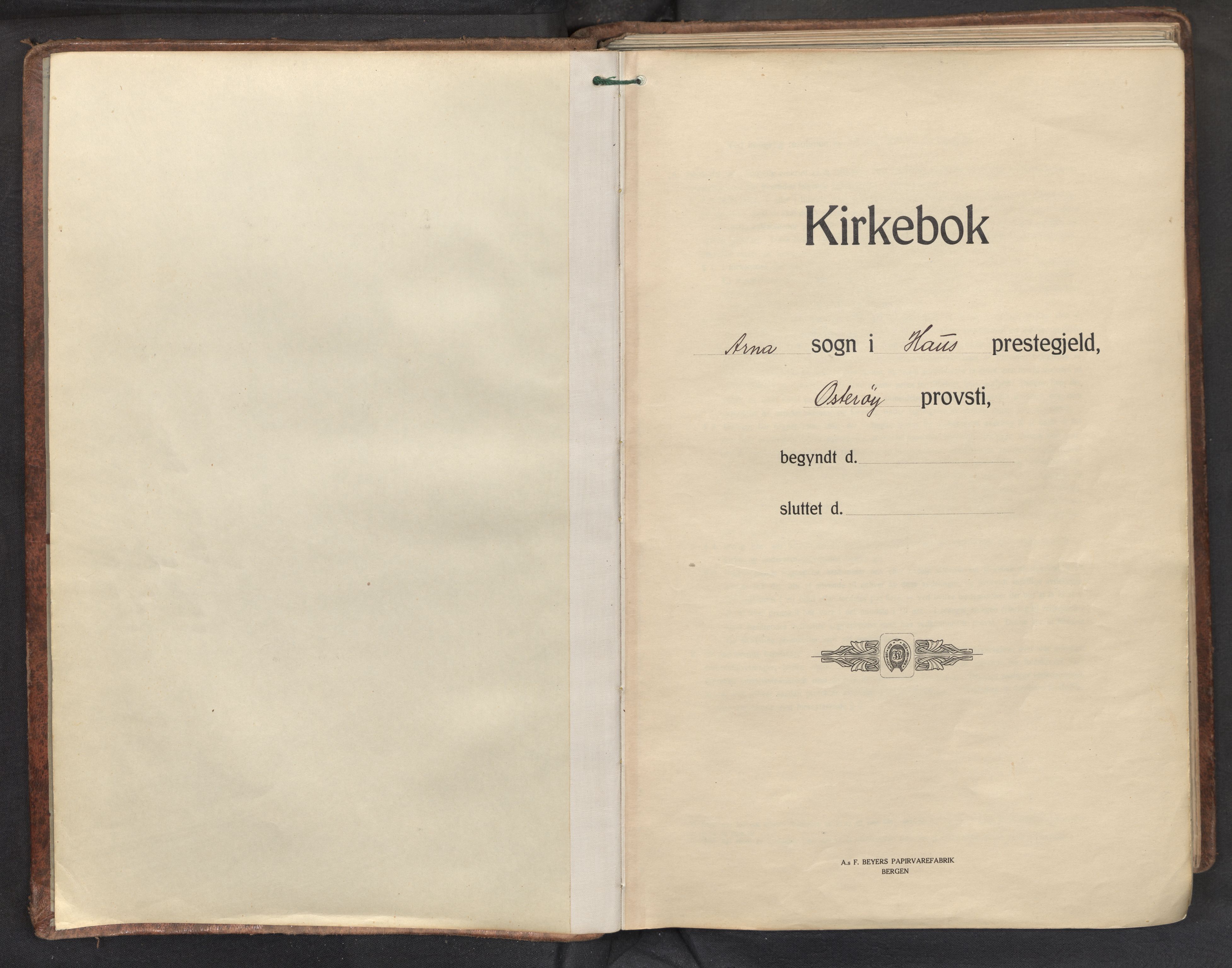 Haus sokneprestembete, AV/SAB-A-75601/H/Haa: Parish register (official) no. D 4, 1925-1939