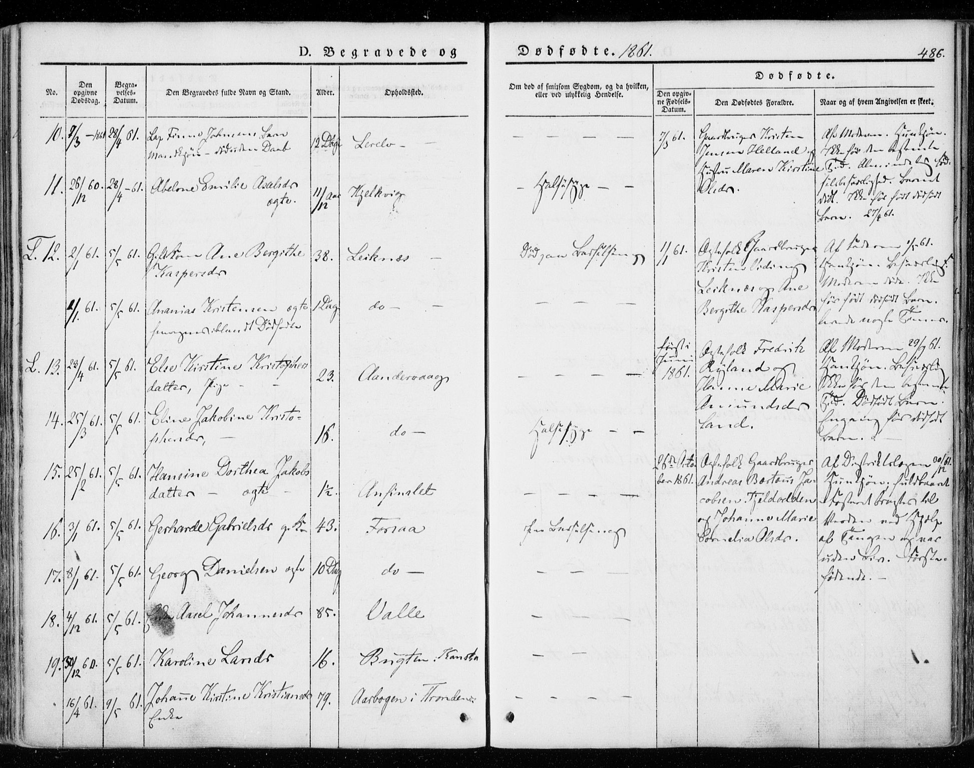 Ministerialprotokoller, klokkerbøker og fødselsregistre - Nordland, AV/SAT-A-1459/872/L1033: Parish register (official) no. 872A08, 1840-1863, p. 486