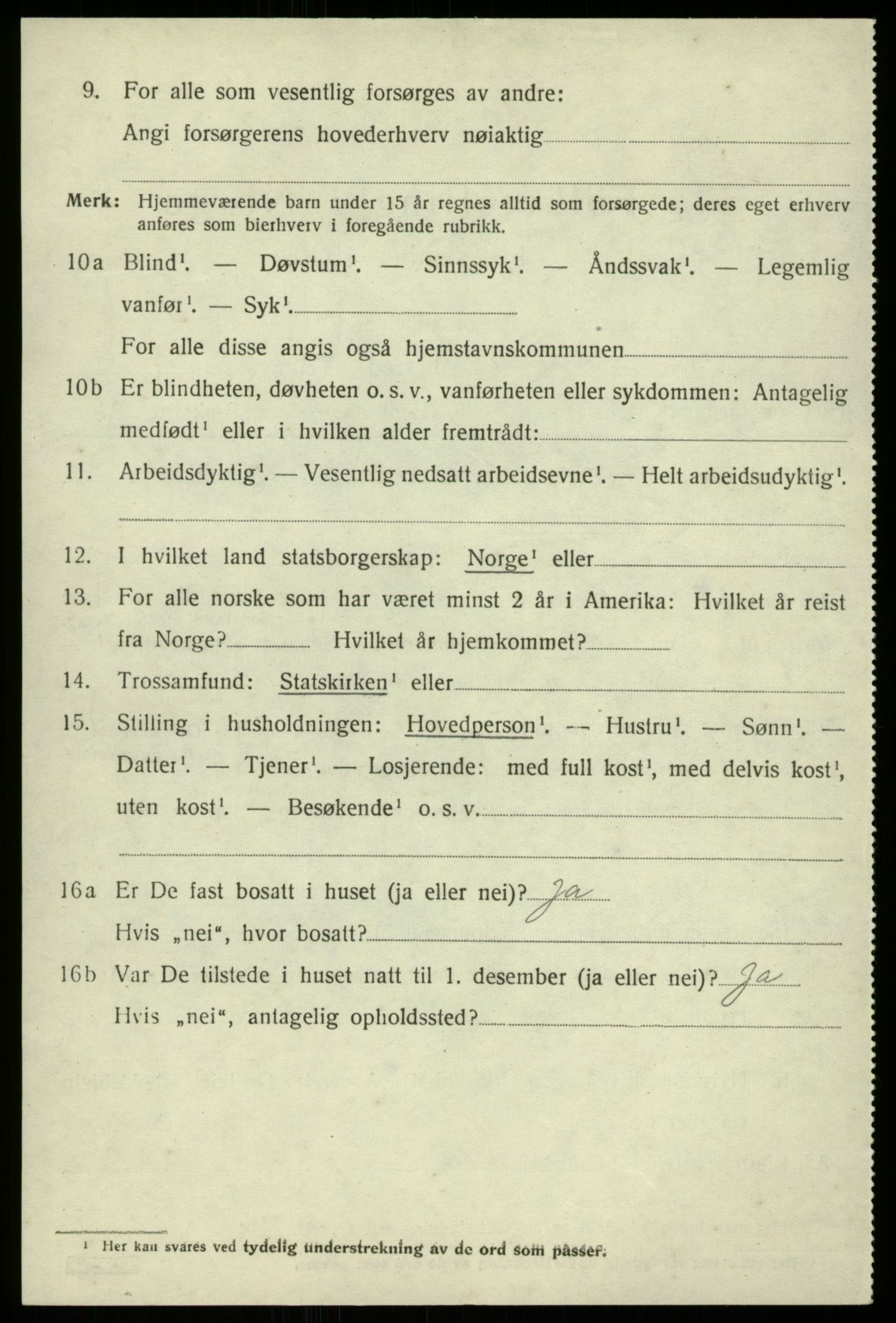 SAB, 1920 census for Hamre, 1920, p. 2788