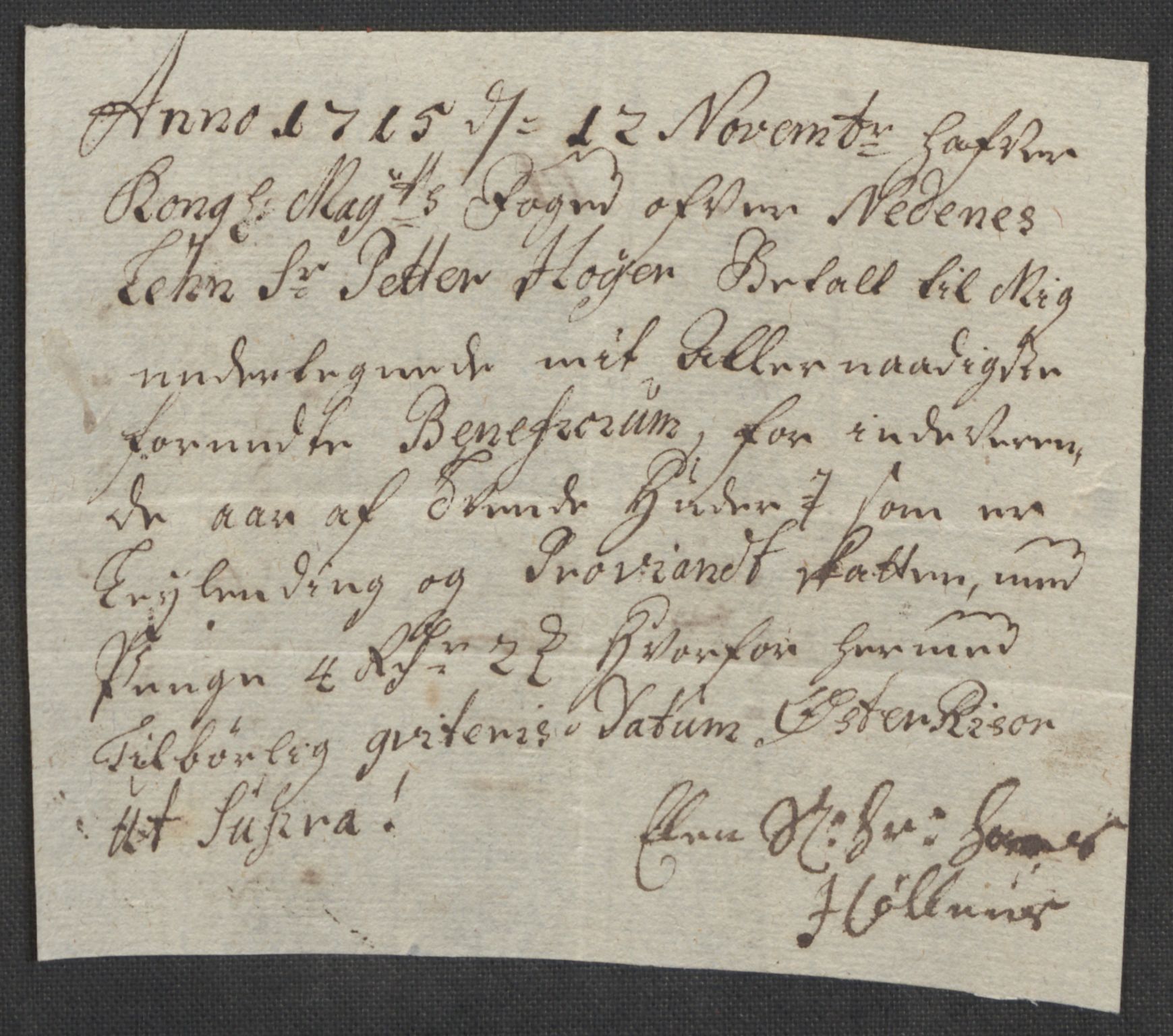 Rentekammeret inntil 1814, Reviderte regnskaper, Fogderegnskap, AV/RA-EA-4092/R39/L2323: Fogderegnskap Nedenes, 1715, p. 281