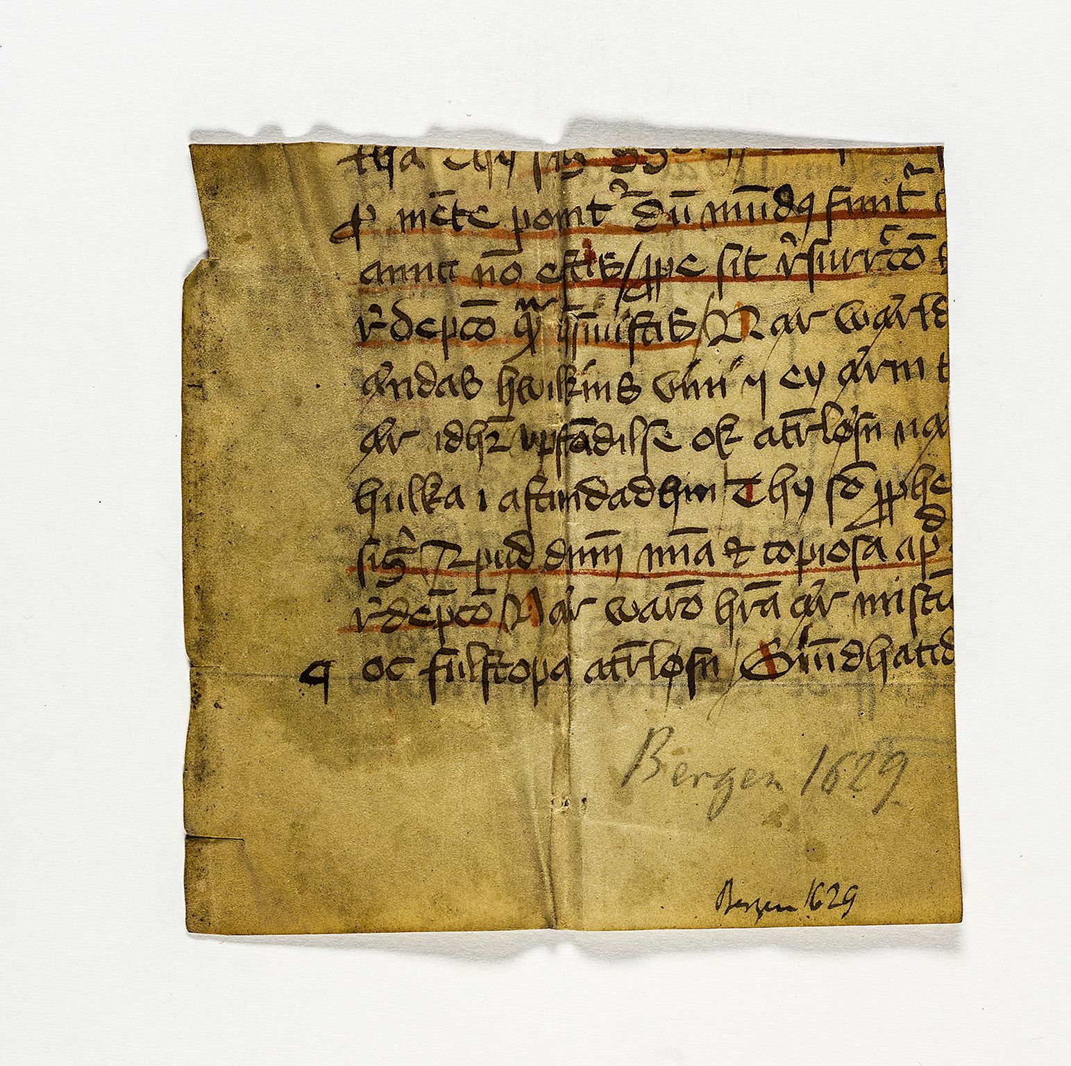 Riksarkivets diplomsamling, RA/EA-5965/F26/L0007: Norrøne membranfragmenter bestand 88-101, u.nr., 1100-1536, p. 9