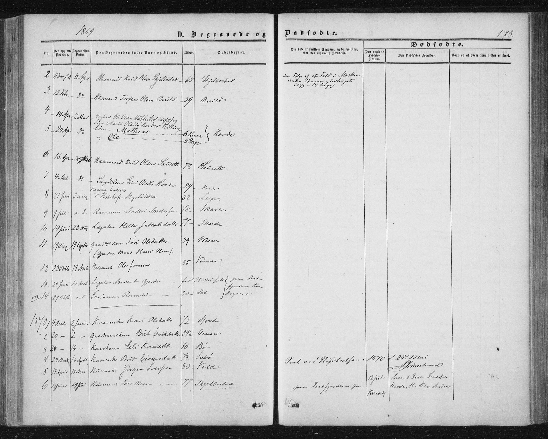 Ministerialprotokoller, klokkerbøker og fødselsregistre - Møre og Romsdal, AV/SAT-A-1454/543/L0562: Parish register (official) no. 543A02, 1854-1884, p. 173