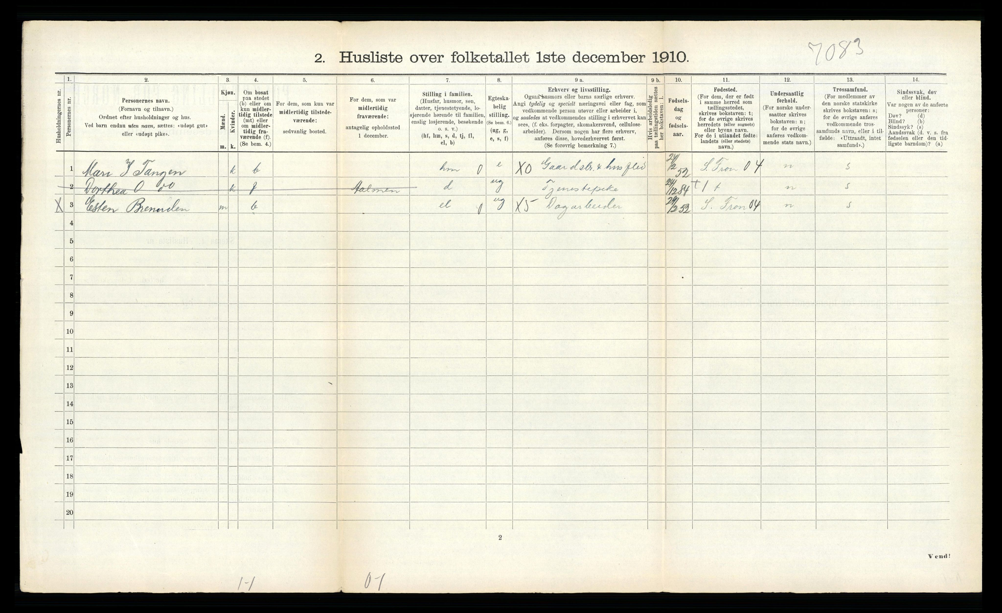 RA, 1910 census for Oppdal, 1910, p. 146