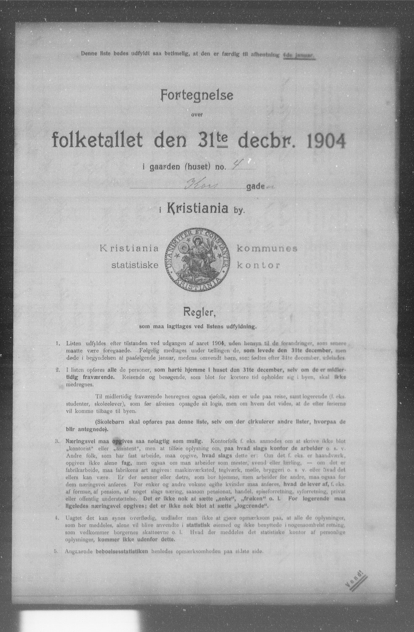 OBA, Municipal Census 1904 for Kristiania, 1904, p. 10311