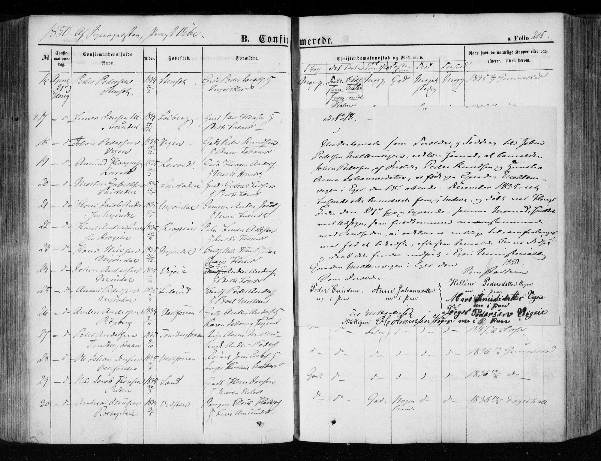 Eiker kirkebøker, SAKO/A-4/F/Fa/L0014: Parish register (official) no. I 14, 1846-1854