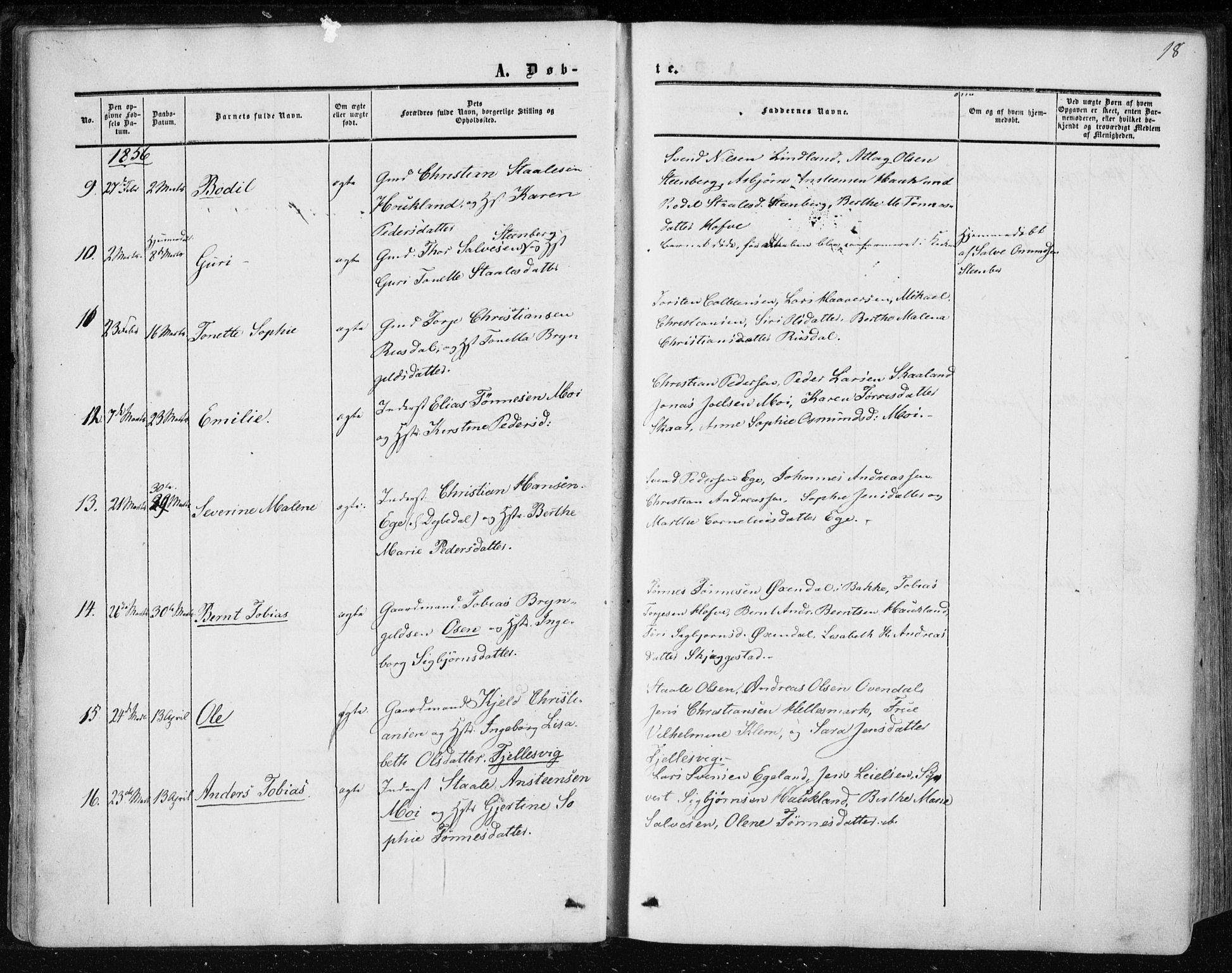 Lund sokneprestkontor, AV/SAST-A-101809/S06/L0009: Parish register (official) no. A 8, 1853-1877, p. 18