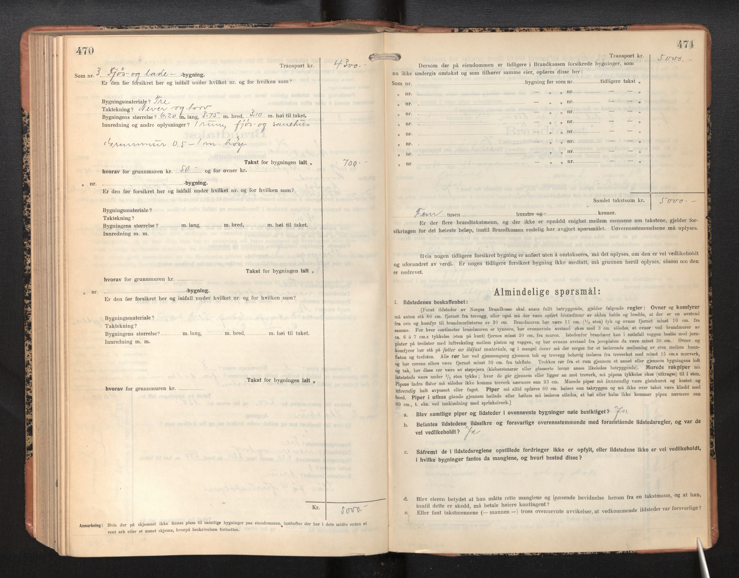 Lensmannen i Årdal, AV/SAB-A-30501/0012/L0010: Branntakstprotokoll, skjematakst, 1926-1939, p. 470-471