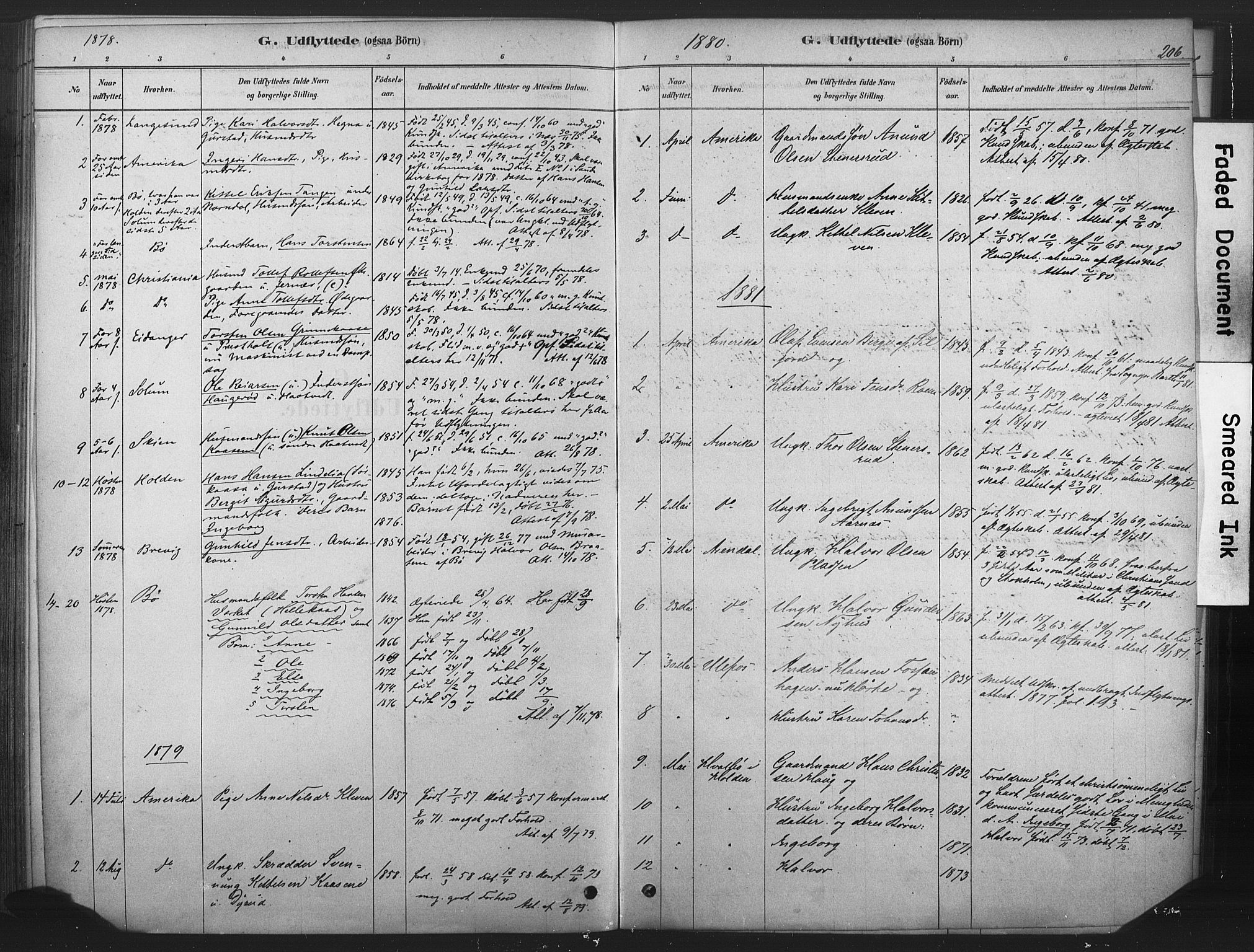 Sauherad kirkebøker, AV/SAKO-A-298/F/Fb/L0002: Parish register (official) no. II 2, 1878-1901, p. 206