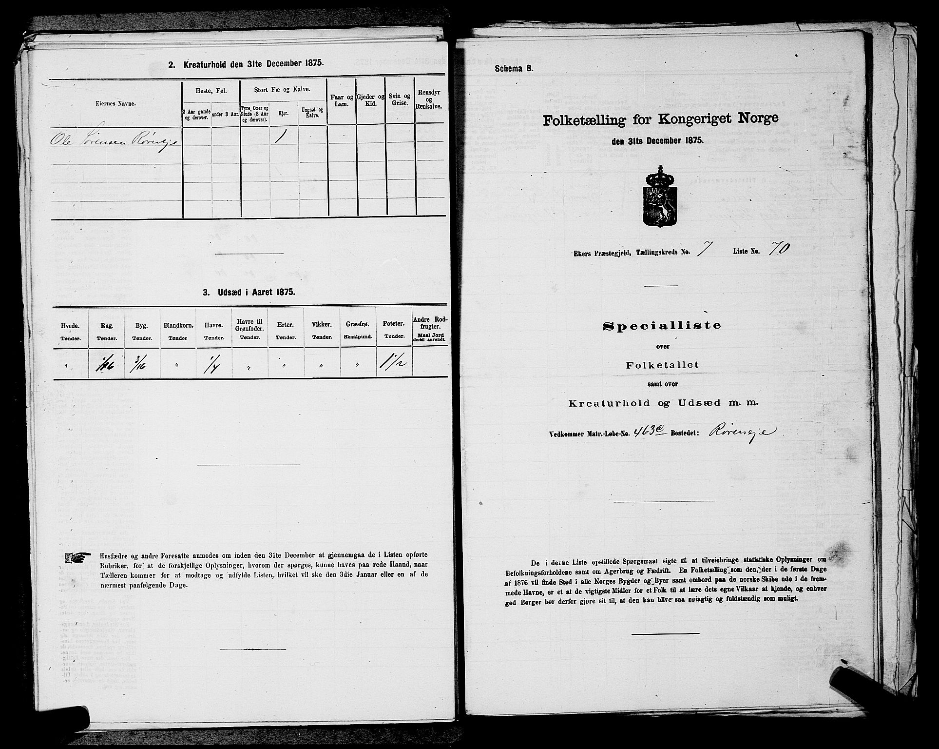 SAKO, 1875 census for 0624P Eiker, 1875, p. 1428