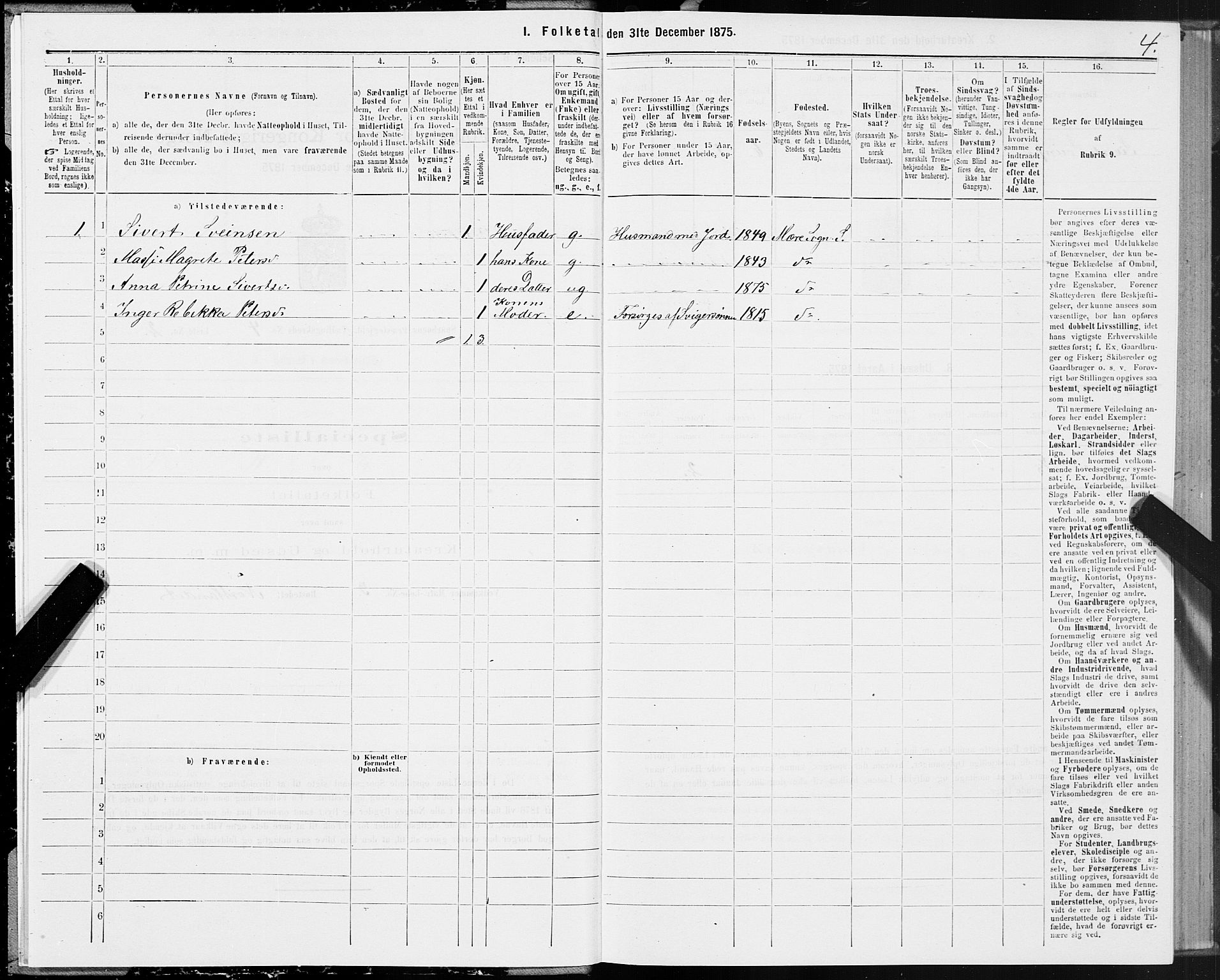 SAT, 1875 census for 1731P Sparbu, 1875, p. 2004