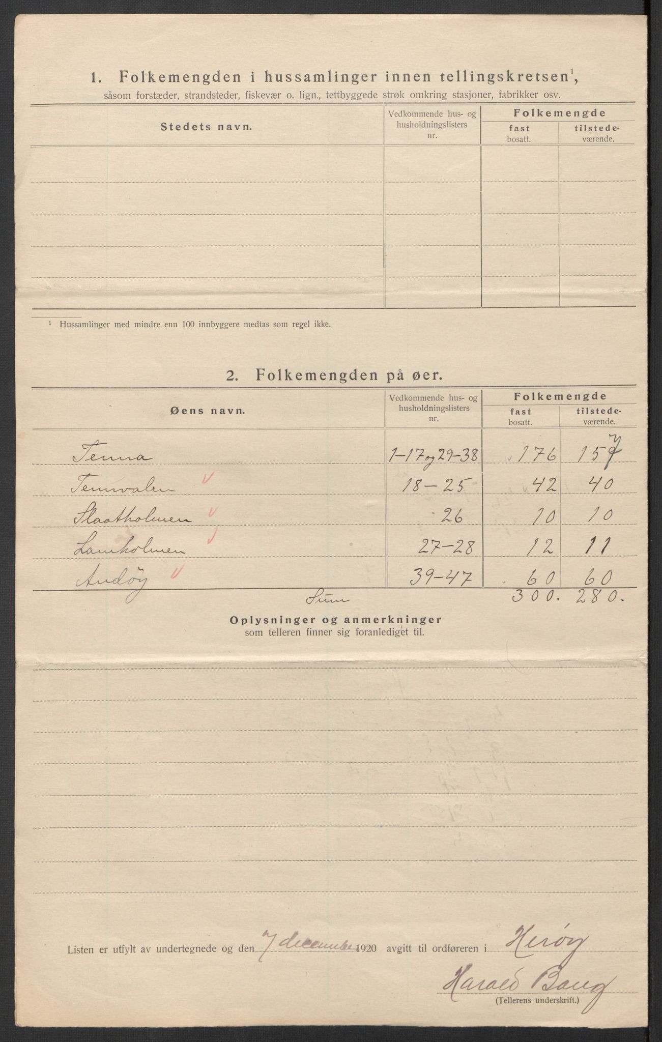 SAT, 1920 census for Herøy, 1920, p. 11