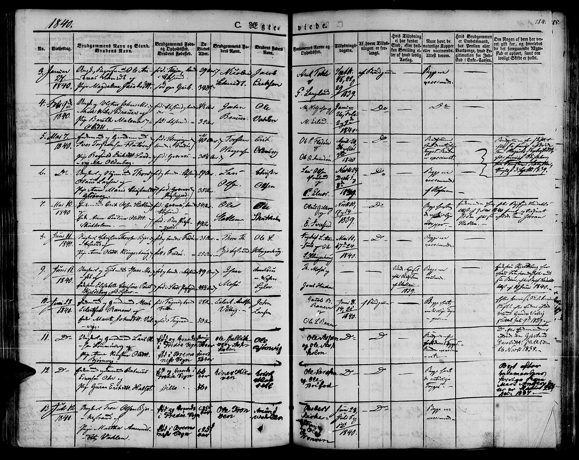 Ministerialprotokoller, klokkerbøker og fødselsregistre - Møre og Romsdal, AV/SAT-A-1454/572/L0843: Parish register (official) no. 572A06, 1832-1842, p. 284