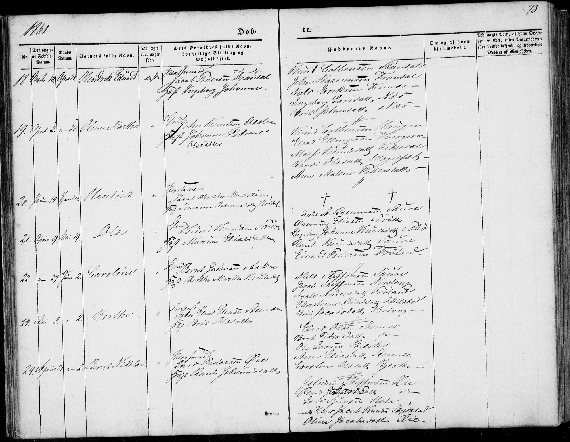 Ministerialprotokoller, klokkerbøker og fødselsregistre - Møre og Romsdal, AV/SAT-A-1454/515/L0209: Parish register (official) no. 515A05, 1847-1868, p. 73