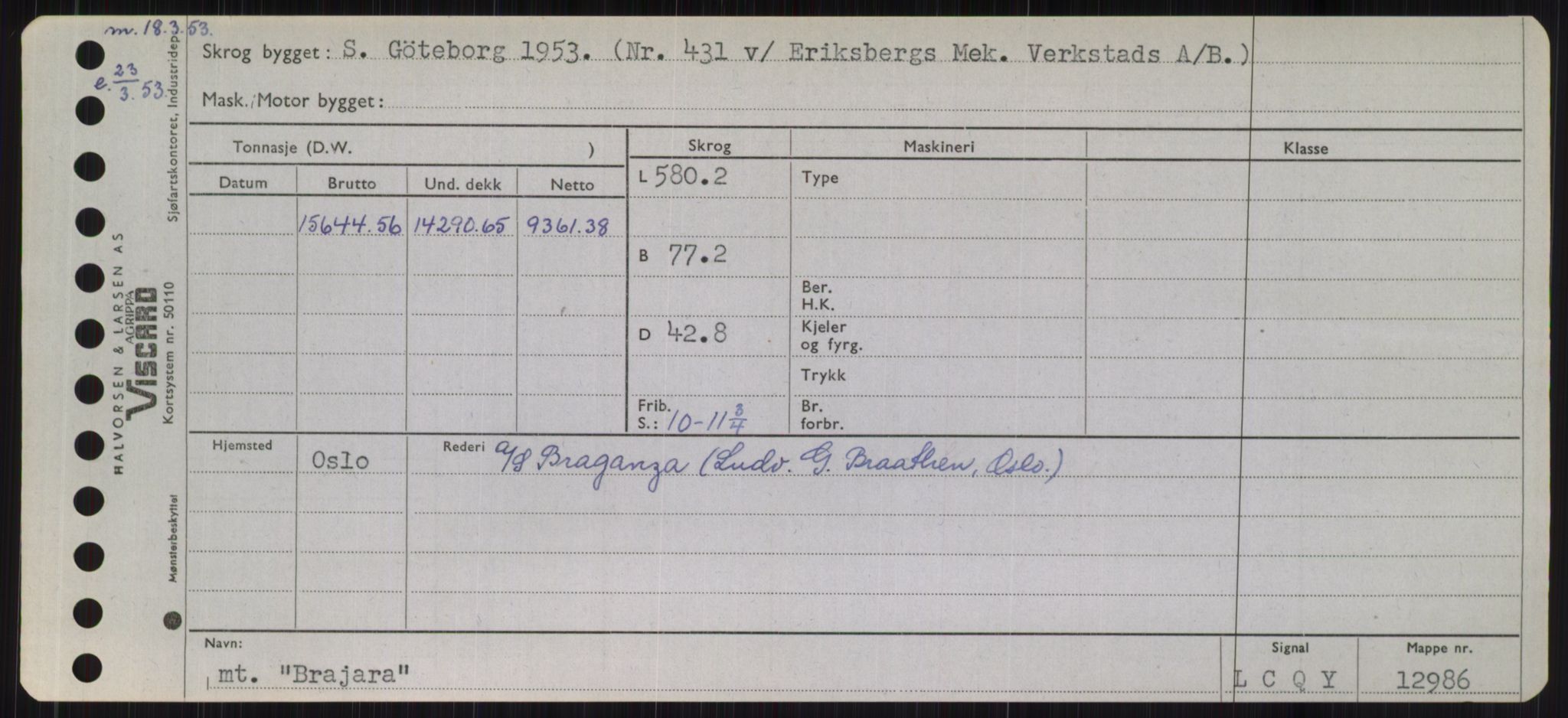 Sjøfartsdirektoratet med forløpere, Skipsmålingen, RA/S-1627/H/Hb/L0001: Fartøy, A-D, p. 343