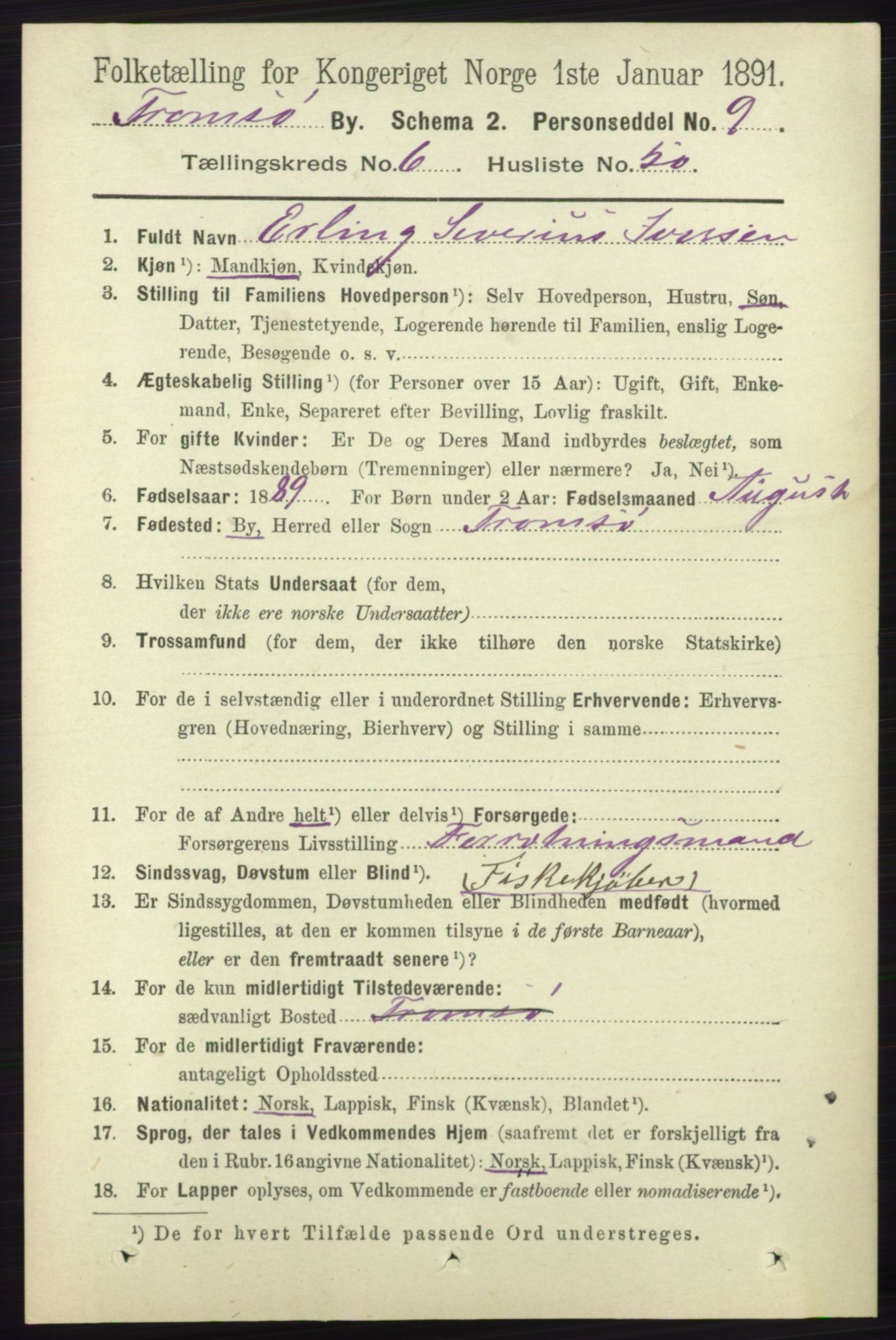 RA, 1891 census for 1902 Tromsø, 1891, p. 6201