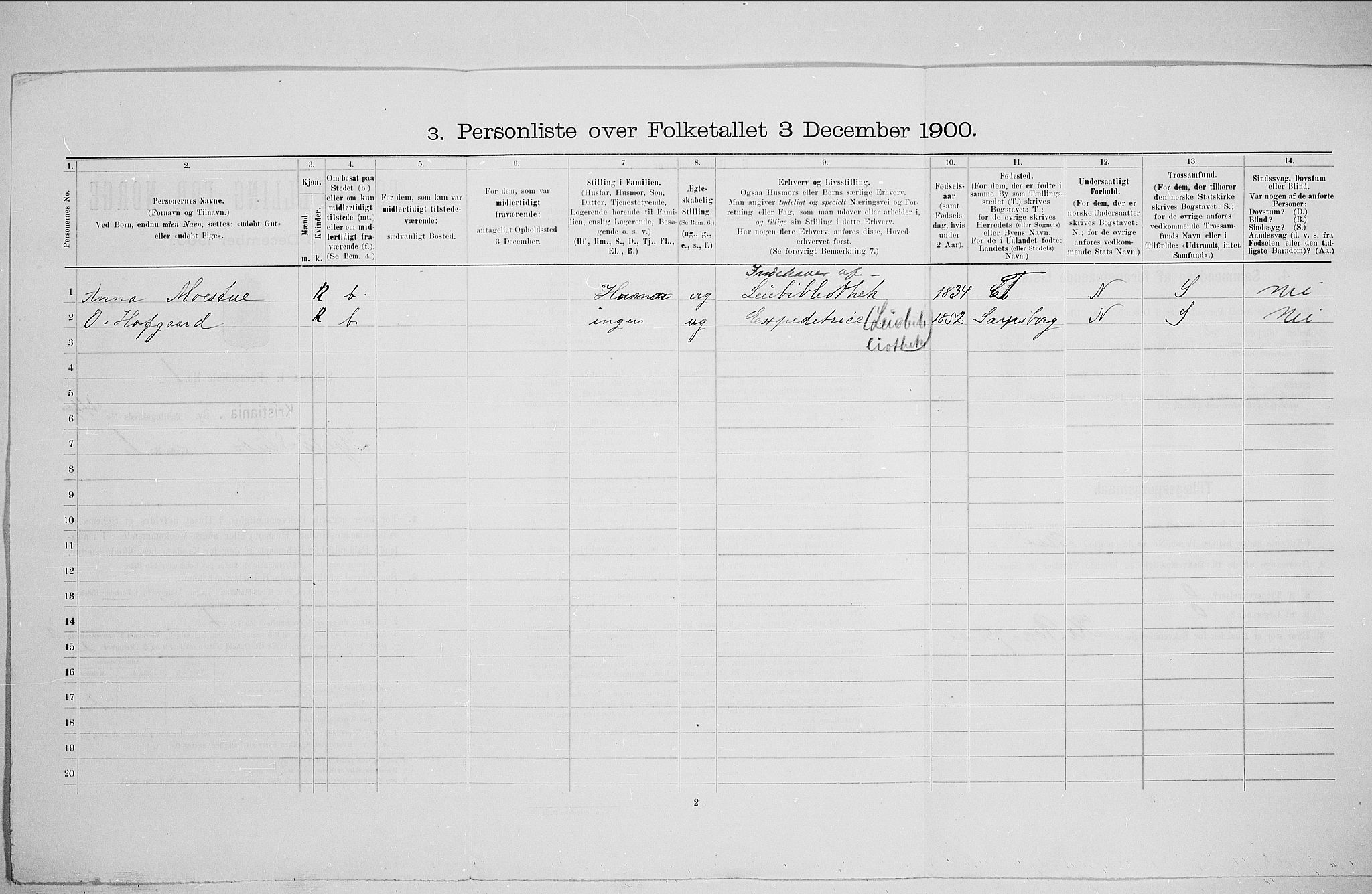 SAO, 1900 census for Kristiania, 1900, p. 47322