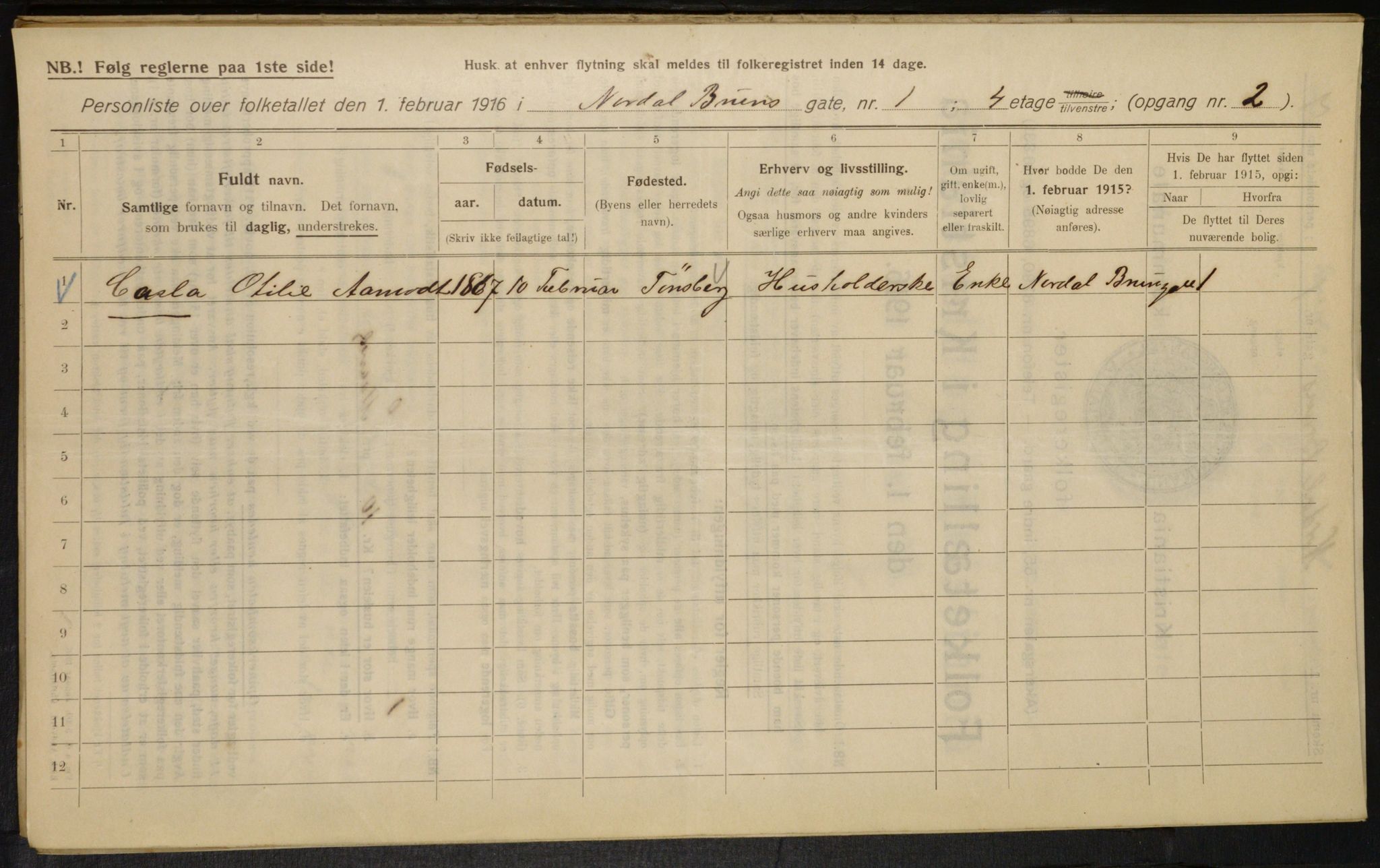 OBA, Municipal Census 1916 for Kristiania, 1916, p. 73900