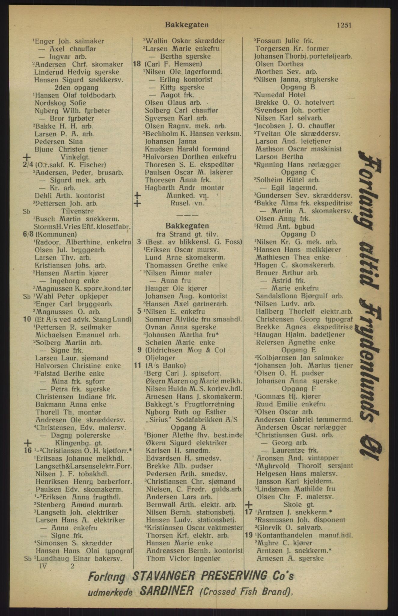 Kristiania/Oslo adressebok, PUBL/-, 1915, p. 1251