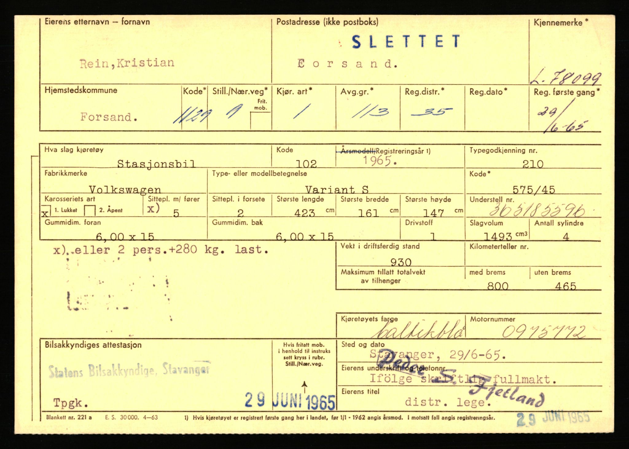 Stavanger trafikkstasjon, AV/SAST-A-101942/0/F/L0069: L-76801 - L-78797, 1930-1971, p. 1445