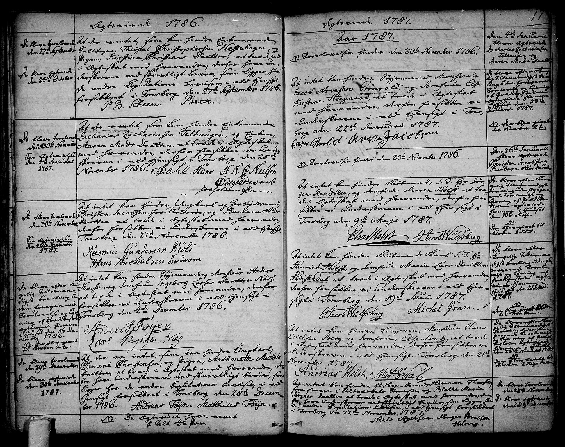 Tønsberg kirkebøker, AV/SAKO-A-330/F/Fa/L0002: Parish register (official) no. I 2, 1760-1796, p. 17