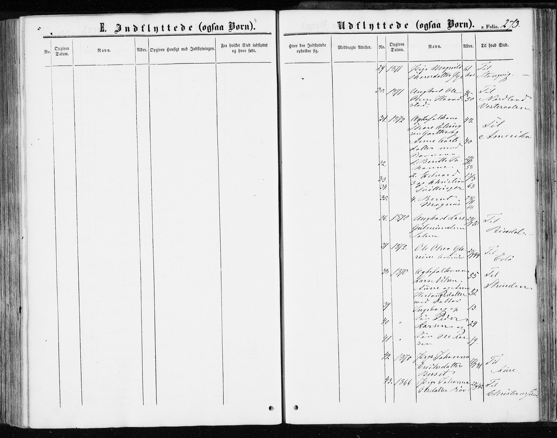 Ministerialprotokoller, klokkerbøker og fødselsregistre - Møre og Romsdal, AV/SAT-A-1454/595/L1045: Parish register (official) no. 595A07, 1863-1873, p. 273