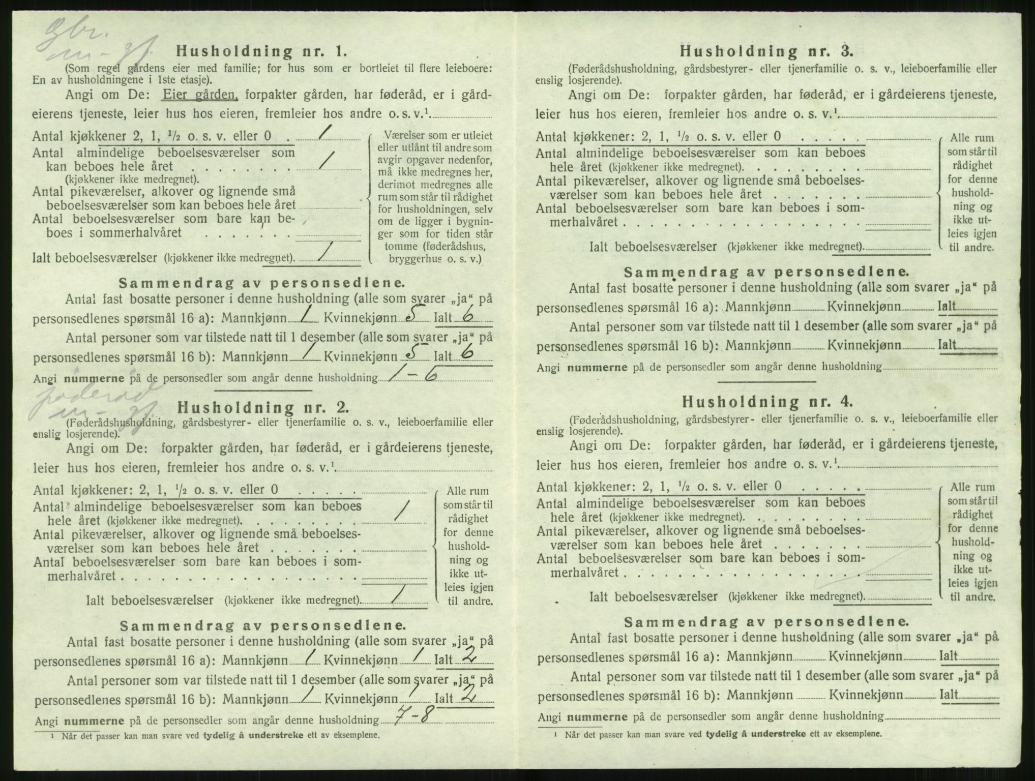 SAT, 1920 census for Hjørundfjord, 1920, p. 480