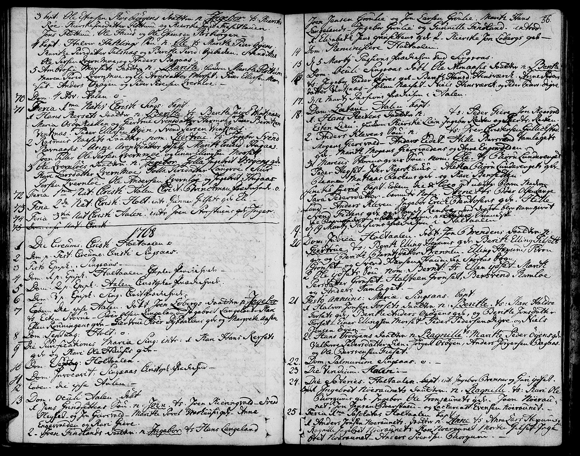 Ministerialprotokoller, klokkerbøker og fødselsregistre - Sør-Trøndelag, SAT/A-1456/685/L0952: Parish register (official) no. 685A01, 1745-1804, p. 56