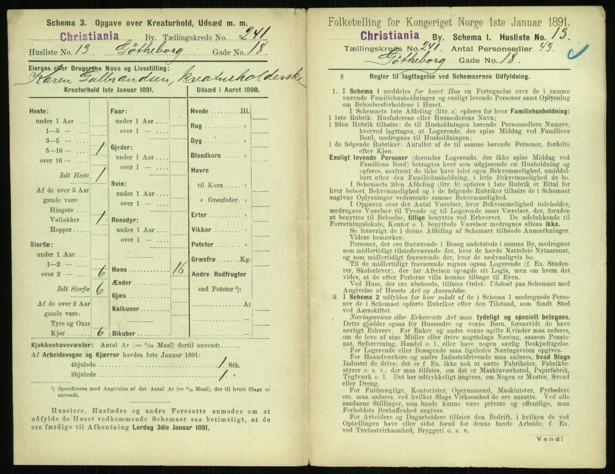 RA, 1891 census for 0301 Kristiania, 1891, p. 146359