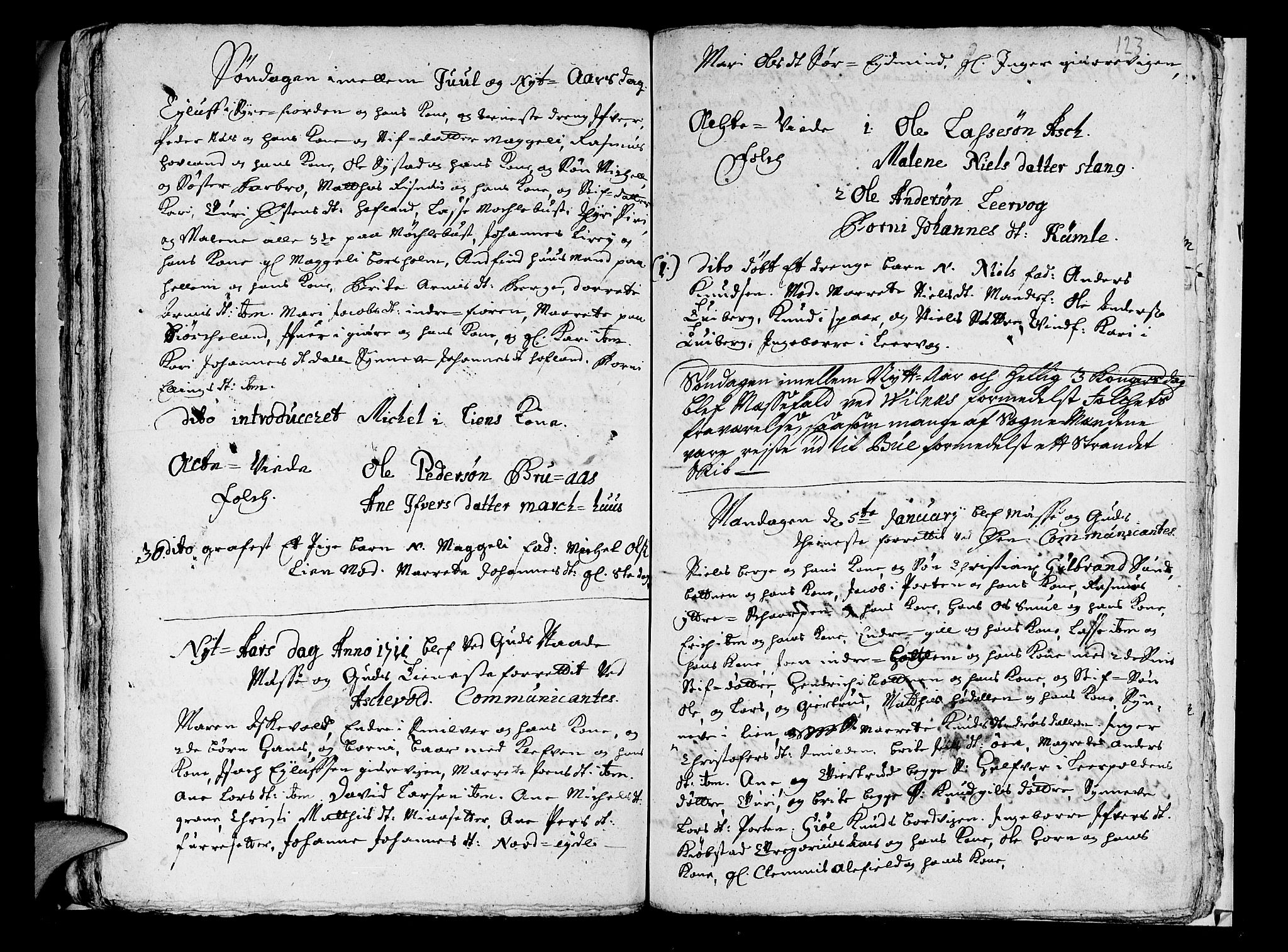 Askvoll sokneprestembete, AV/SAB-A-79501/H/Haa/Haaa/L0001: Parish register (official) no. A 1, 1706-1711, p. 123