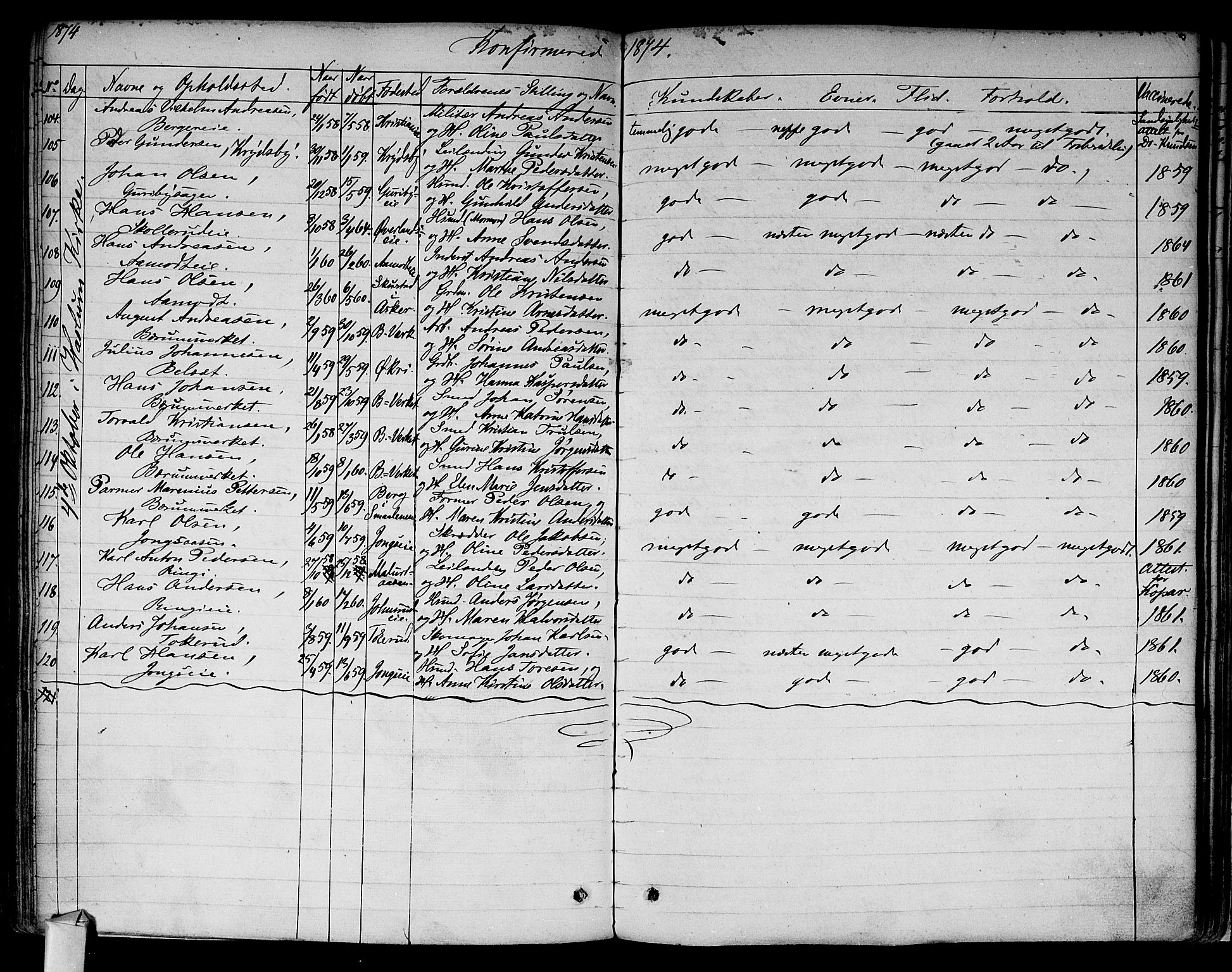 Asker prestekontor Kirkebøker, AV/SAO-A-10256a/F/Fa/L0009: Parish register (official) no. I 9, 1825-1878, p. 313