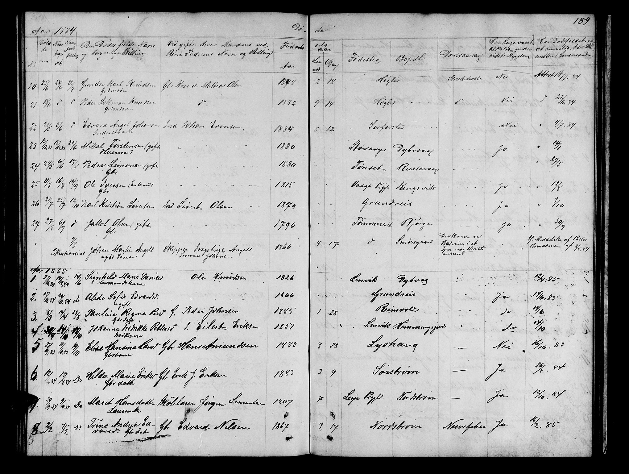 Tranøy sokneprestkontor, SATØ/S-1313/I/Ia/Iab/L0021klokker: Parish register (copy) no. 21, 1861-1886, p. 189