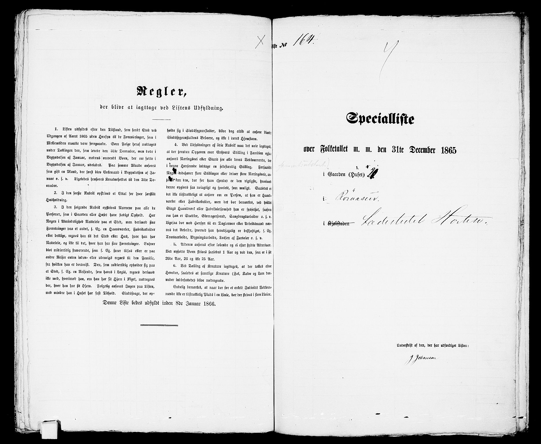 RA, 1865 census for Horten, 1865, p. 357