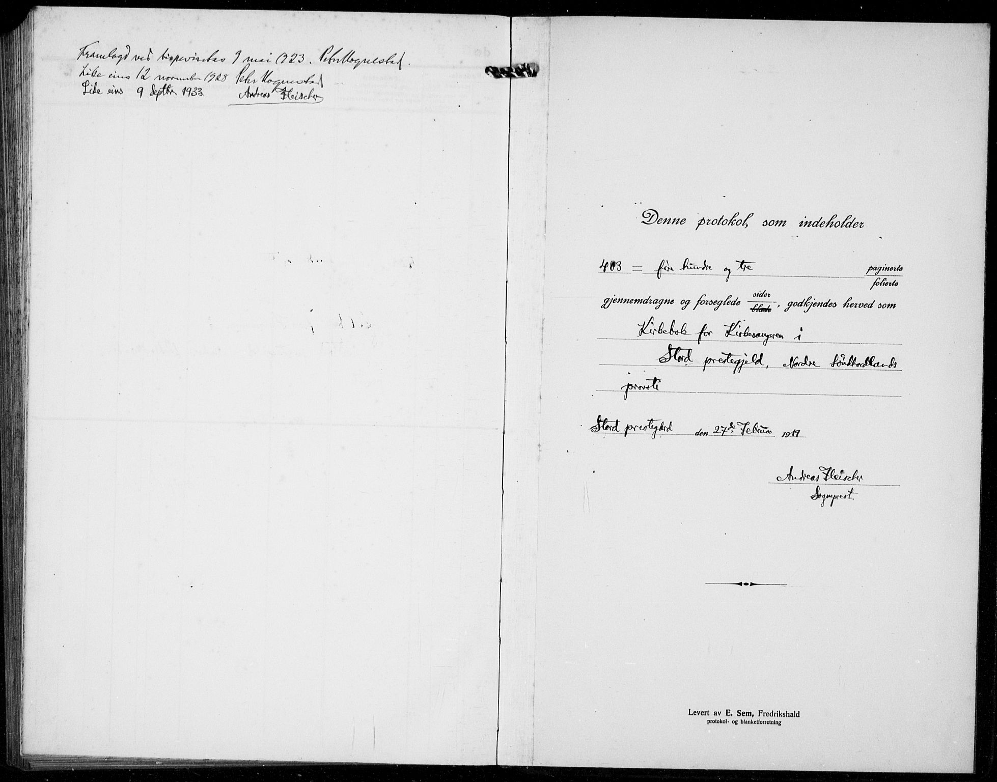 Stord sokneprestembete, AV/SAB-A-78201/H/Hab: Parish register (copy) no. A 4, 1919-1933