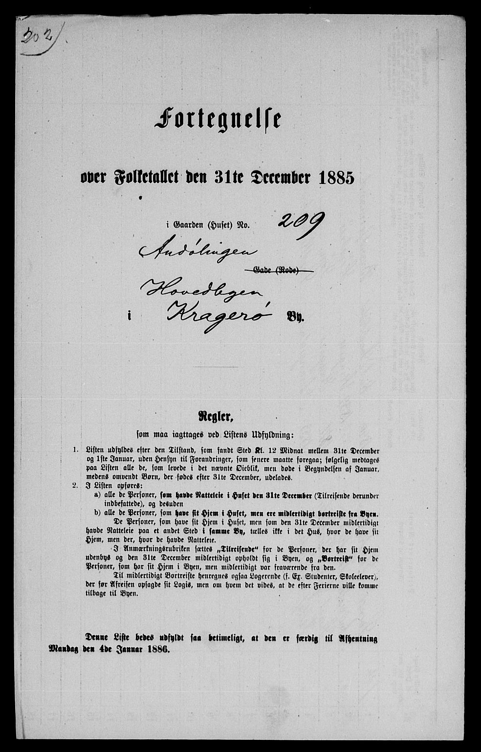 SAKO, 1885 census for 0801 Kragerø, 1885, p. 1431