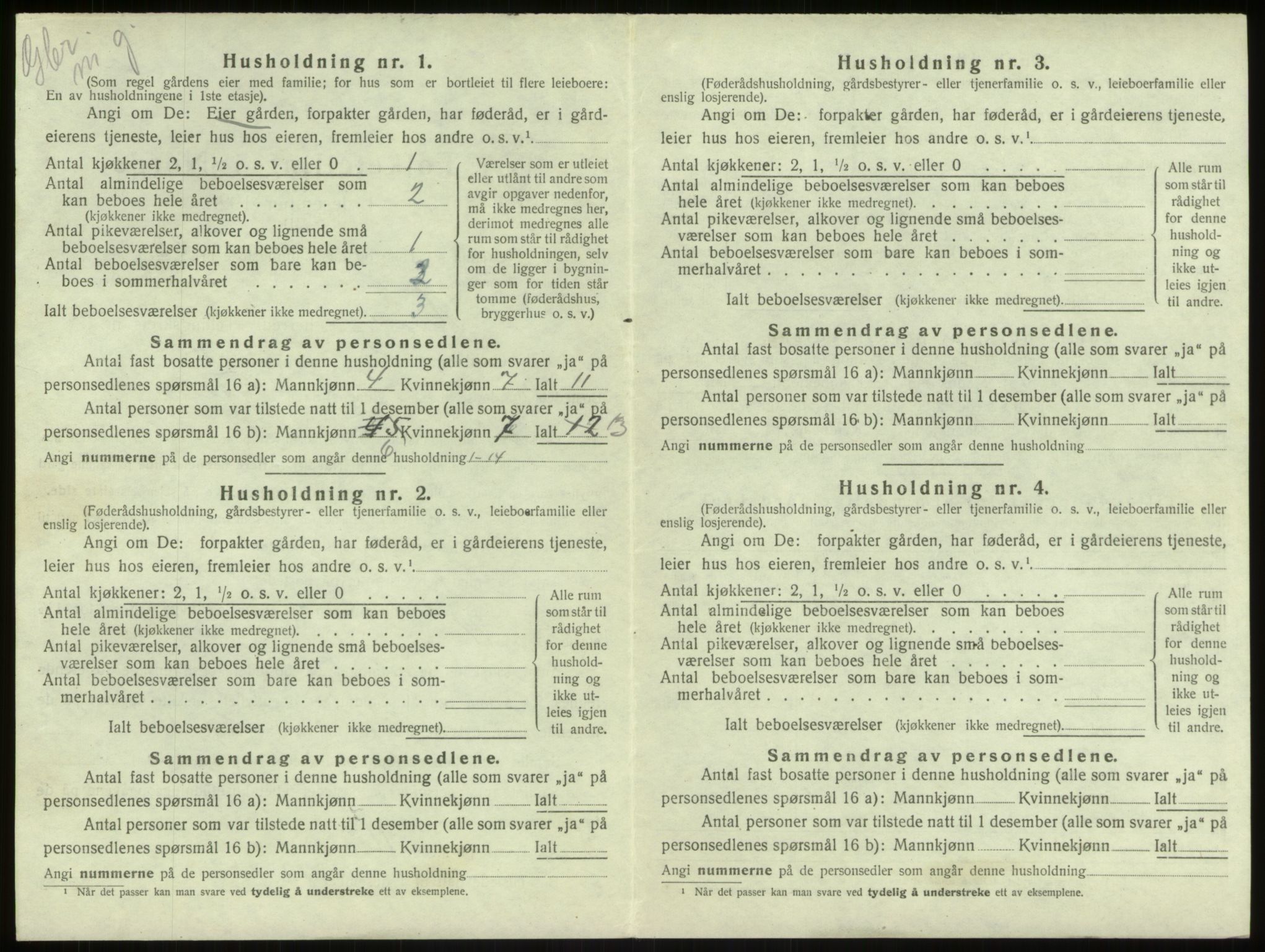 SAB, 1920 census for Haus, 1920, p. 490