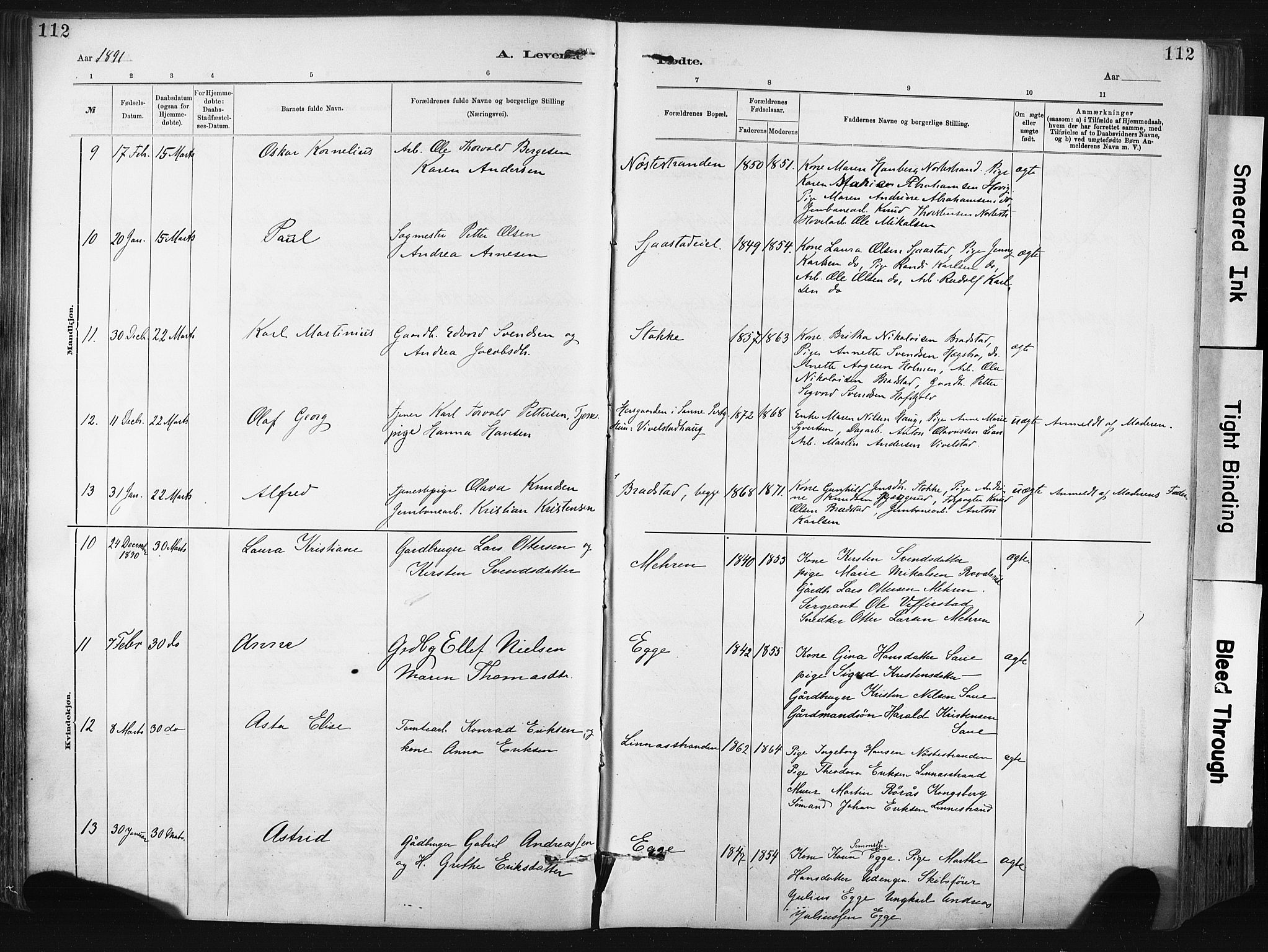 Lier kirkebøker, AV/SAKO-A-230/F/Fa/L0015: Parish register (official) no. I 15, 1883-1894, p. 112