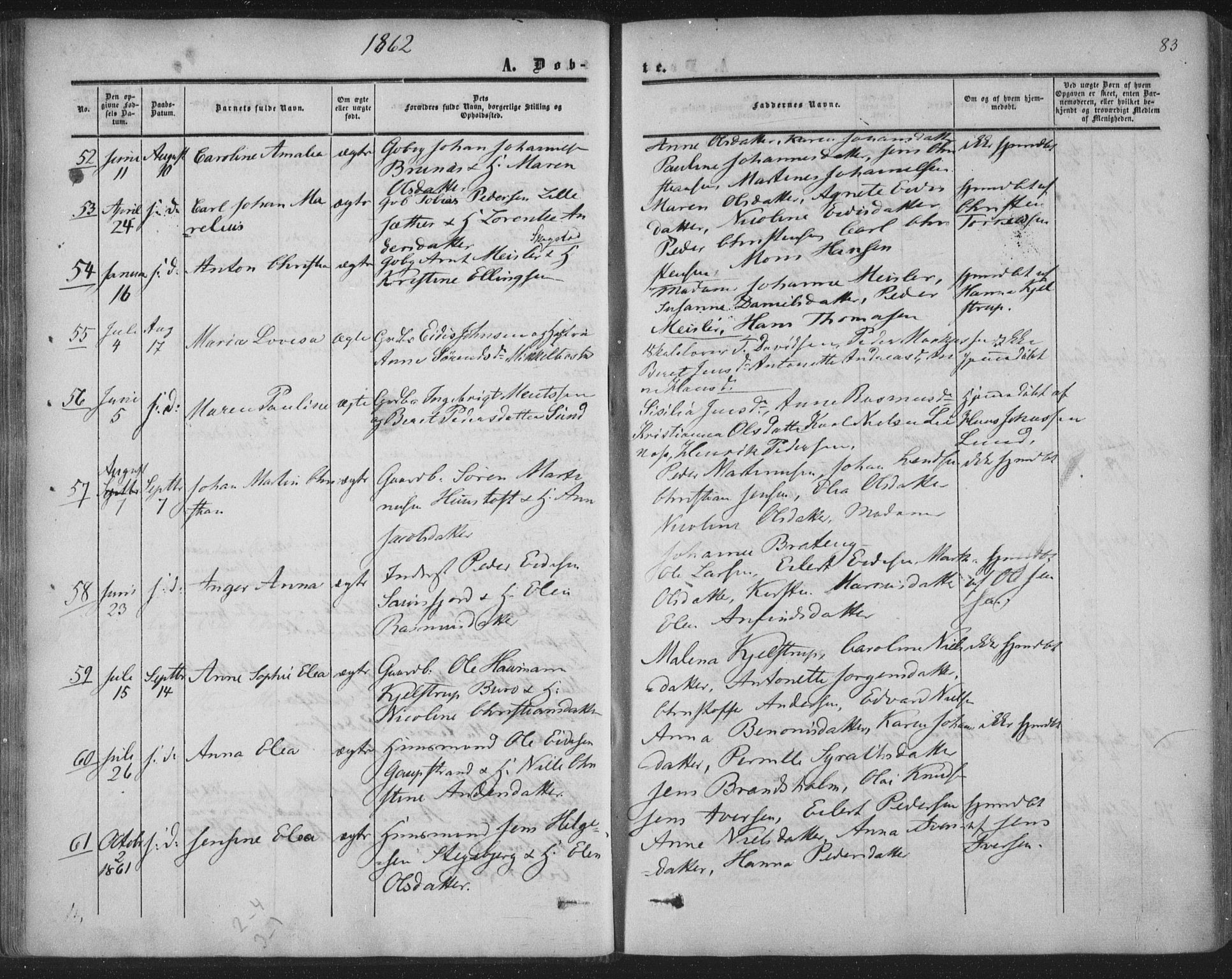 Ministerialprotokoller, klokkerbøker og fødselsregistre - Nordland, AV/SAT-A-1459/855/L0800: Parish register (official) no. 855A08, 1852-1864, p. 83