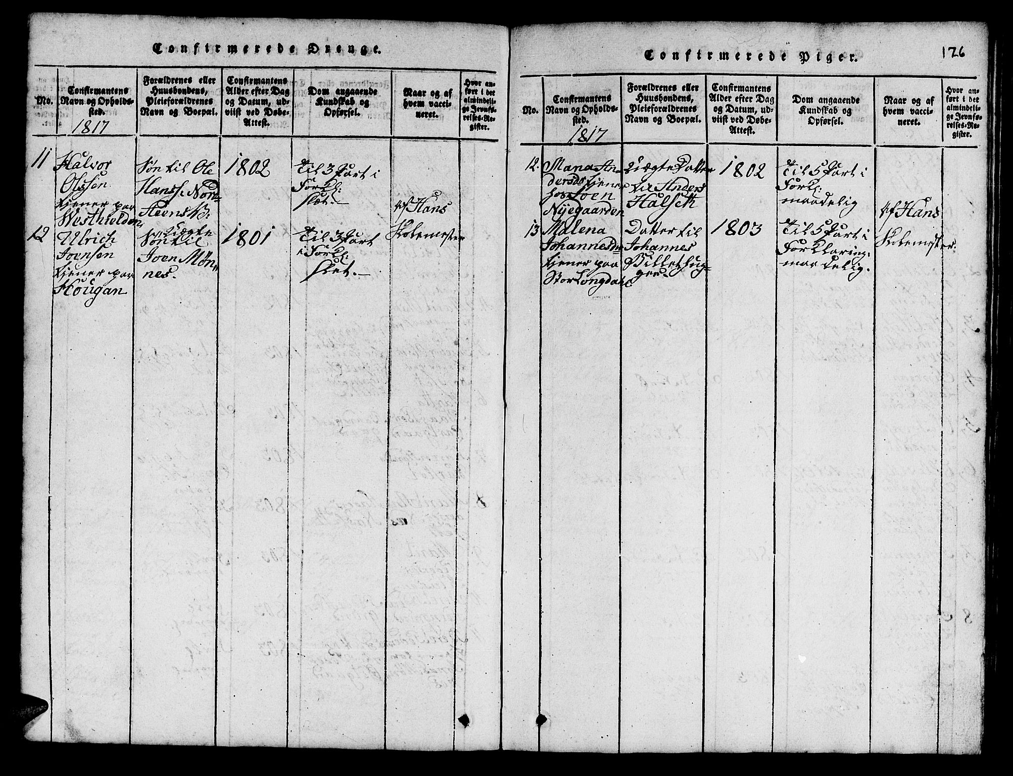 Ministerialprotokoller, klokkerbøker og fødselsregistre - Nord-Trøndelag, SAT/A-1458/724/L0265: Parish register (copy) no. 724C01, 1816-1845, p. 176
