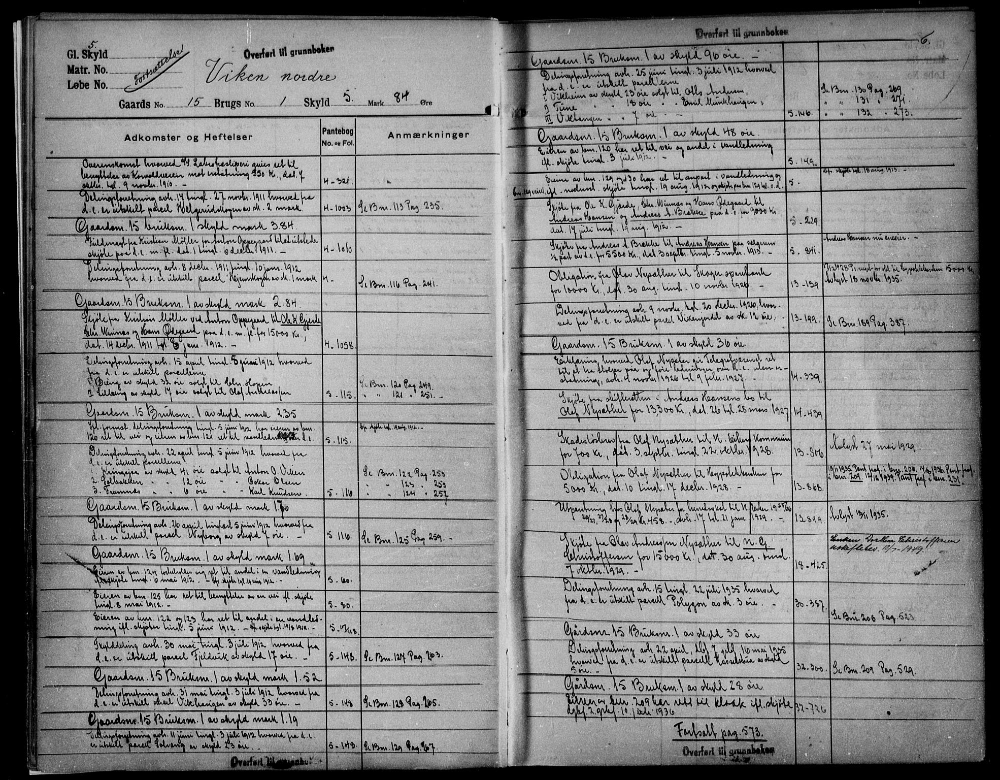 Eiker, Modum og Sigdal sorenskriveri, AV/SAKO-A-123/G/Gb/Gbf/L0003: Mortgage register no. VI 3, p. 5-6