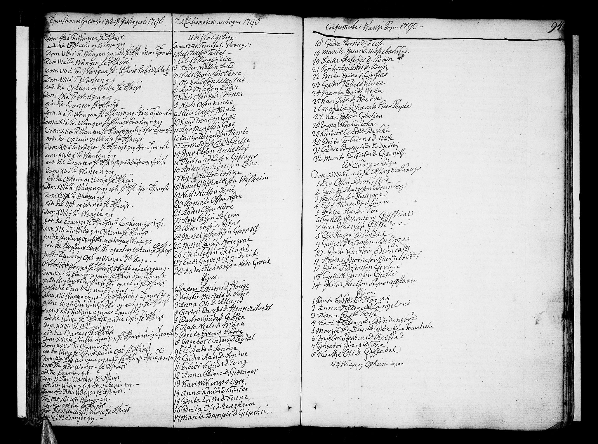 Voss sokneprestembete, SAB/A-79001/H/Haa: Parish register (official) no. A 9, 1780-1810, p. 94