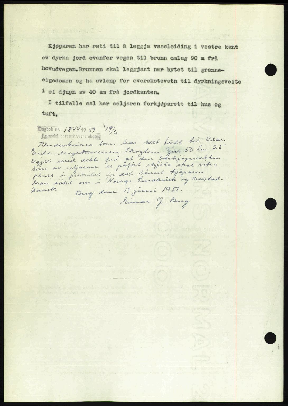 Romsdal sorenskriveri, AV/SAT-A-4149/1/2/2C: Mortgage book no. A22, 1947-1947, Diary no: : 330/1947